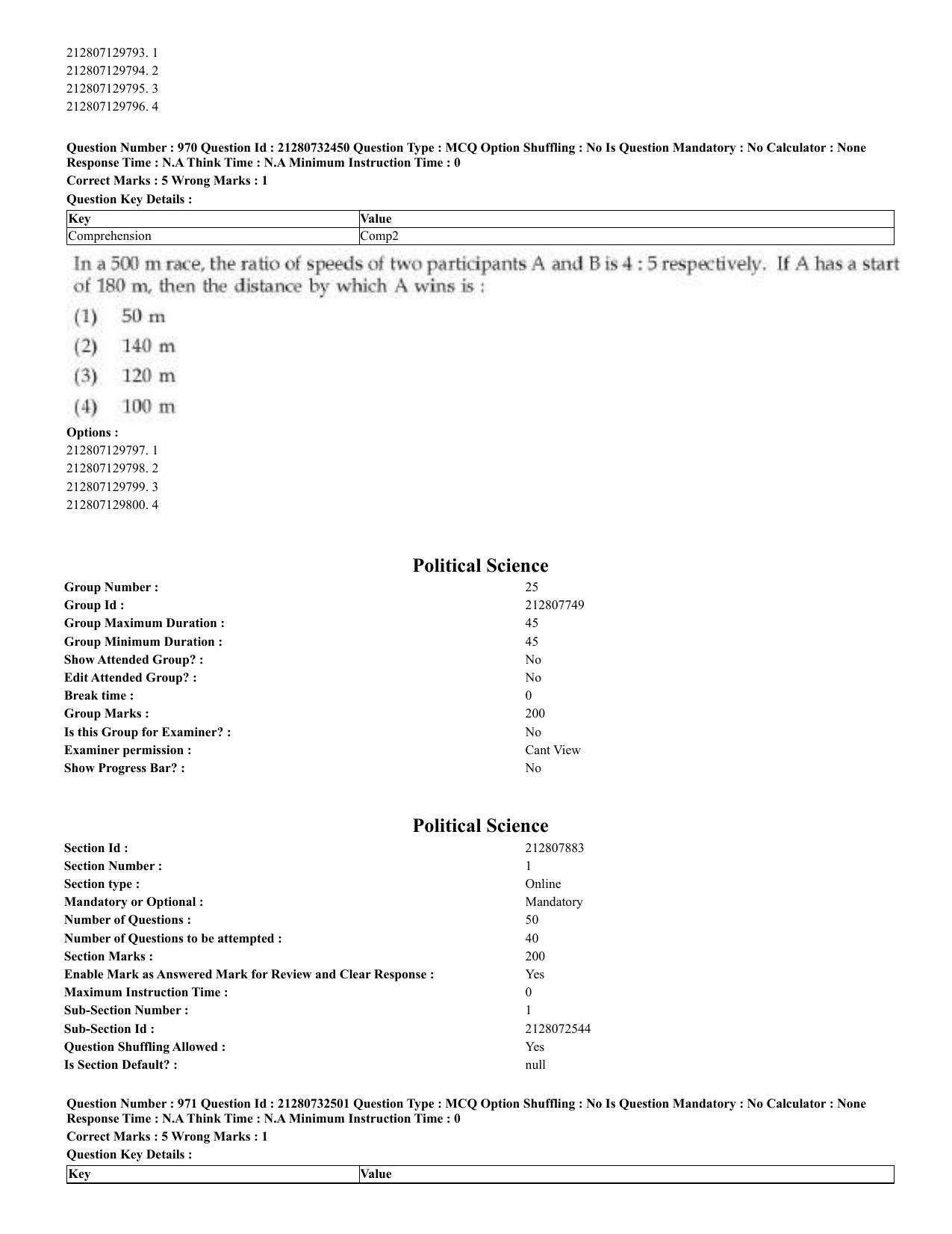 CUET 2023 English Bengali Shift 3 Question Papers - Page 481