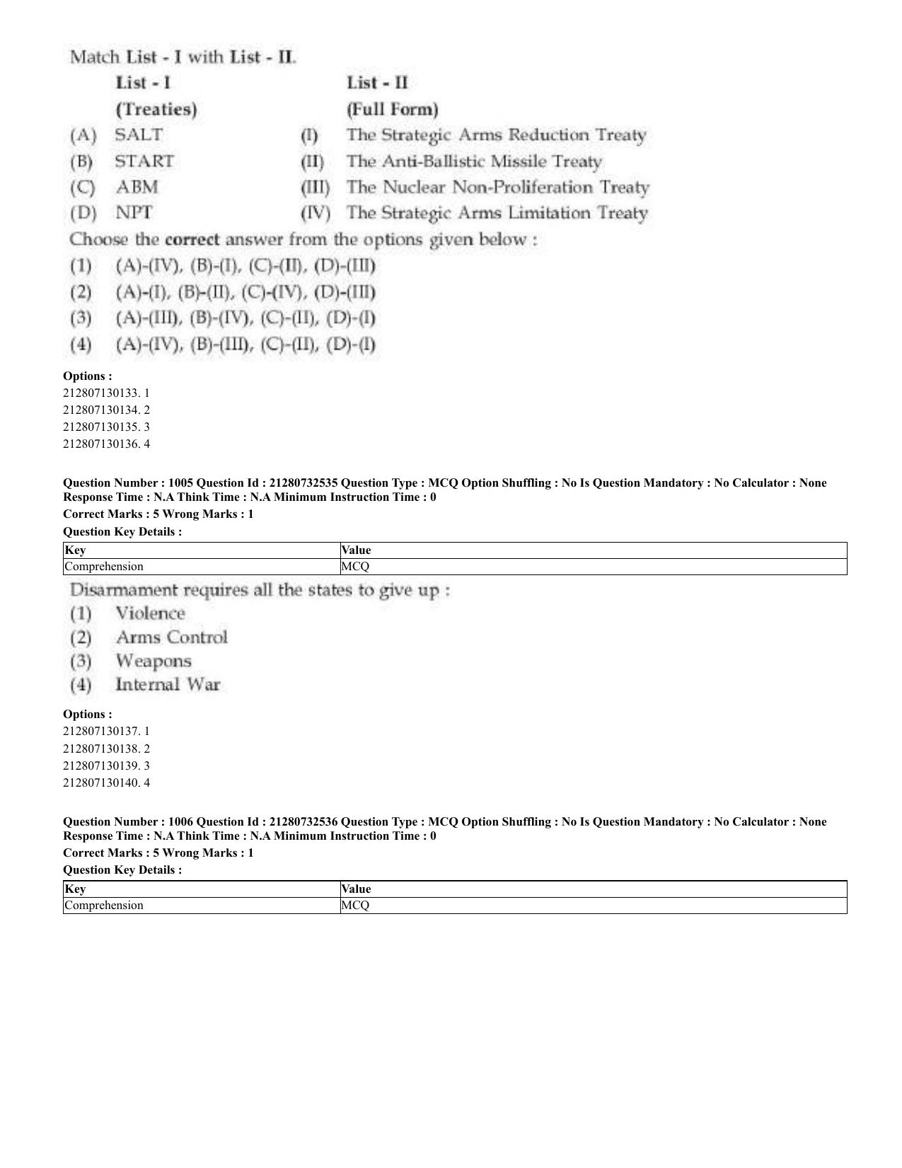 CUET 2023 English Bengali Shift 3 Question Papers - Page 495