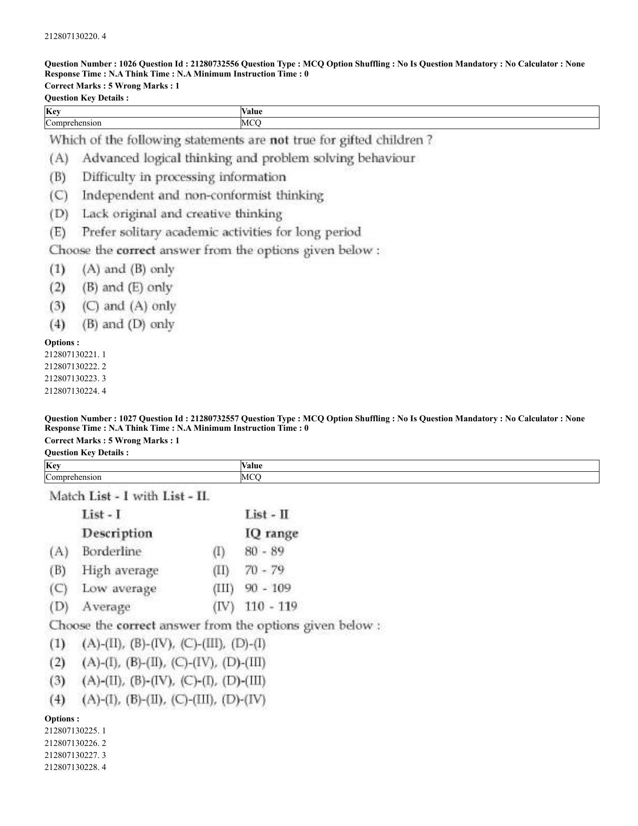 CUET 2023 English Bengali Shift 3 Question Papers - Page 505