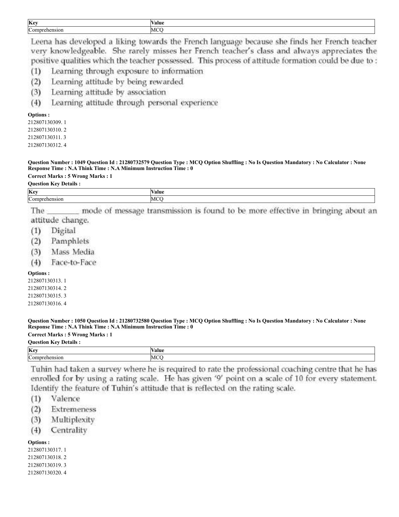CUET 2023 English Bengali Shift 3 Question Papers - Page 514