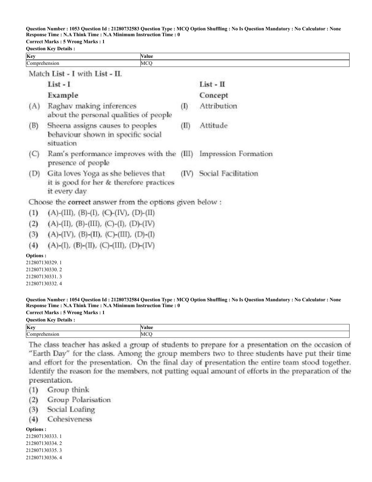 CUET 2023 English Bengali Shift 3 Question Papers - Page 516
