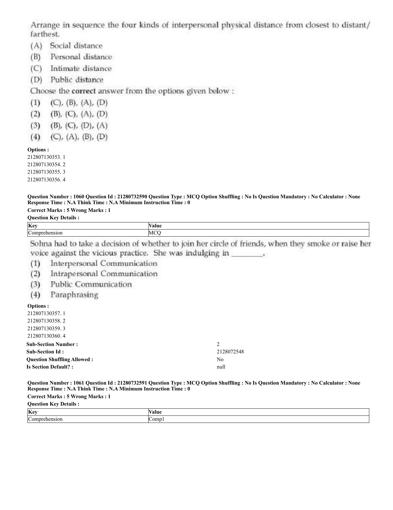 CUET 2023 English Bengali Shift 3 Question Papers - Page 519