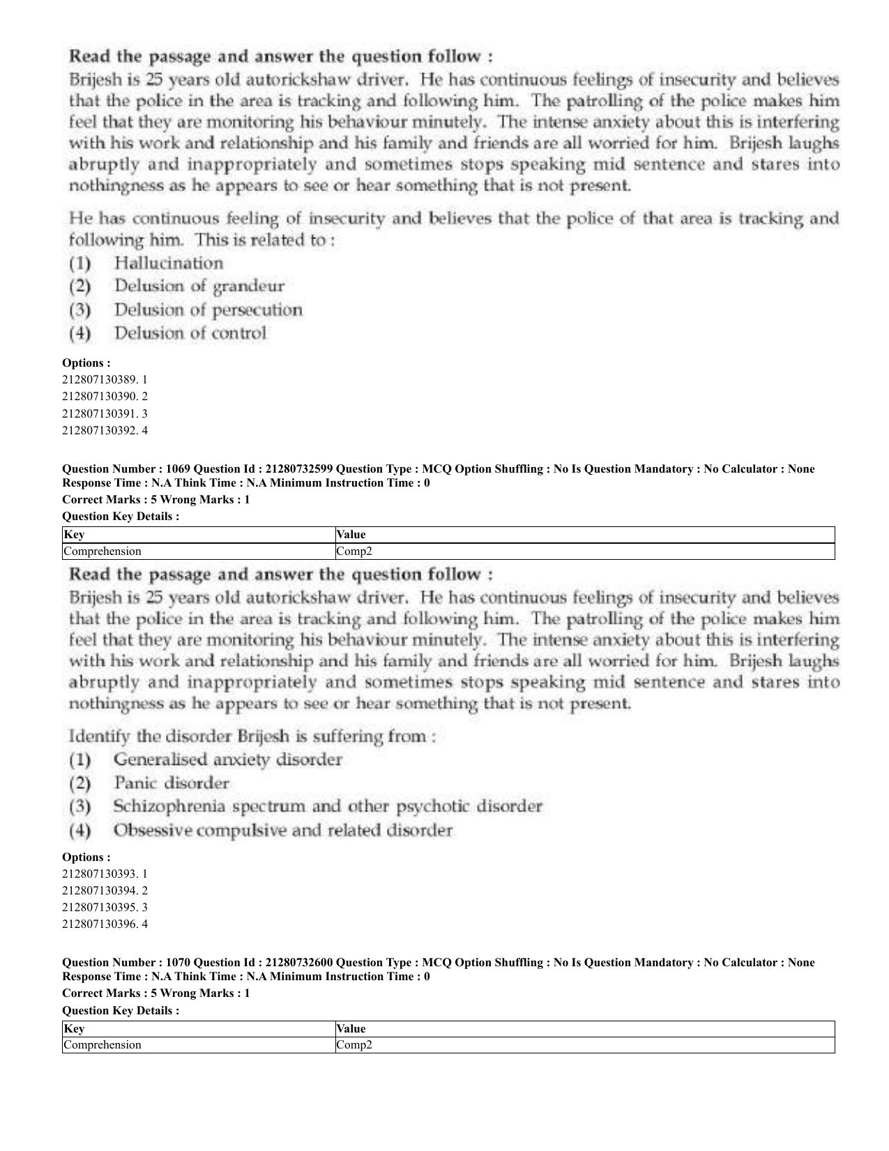 CUET 2023 English Bengali Shift 3 Question Papers - Page 526