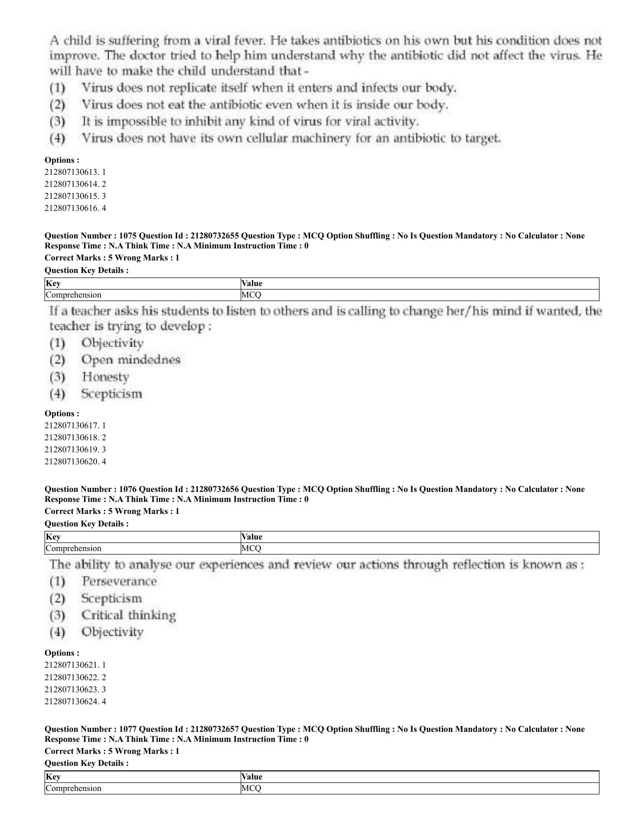 CUET 2023 English Bengali Shift 3 Question Papers - Page 529