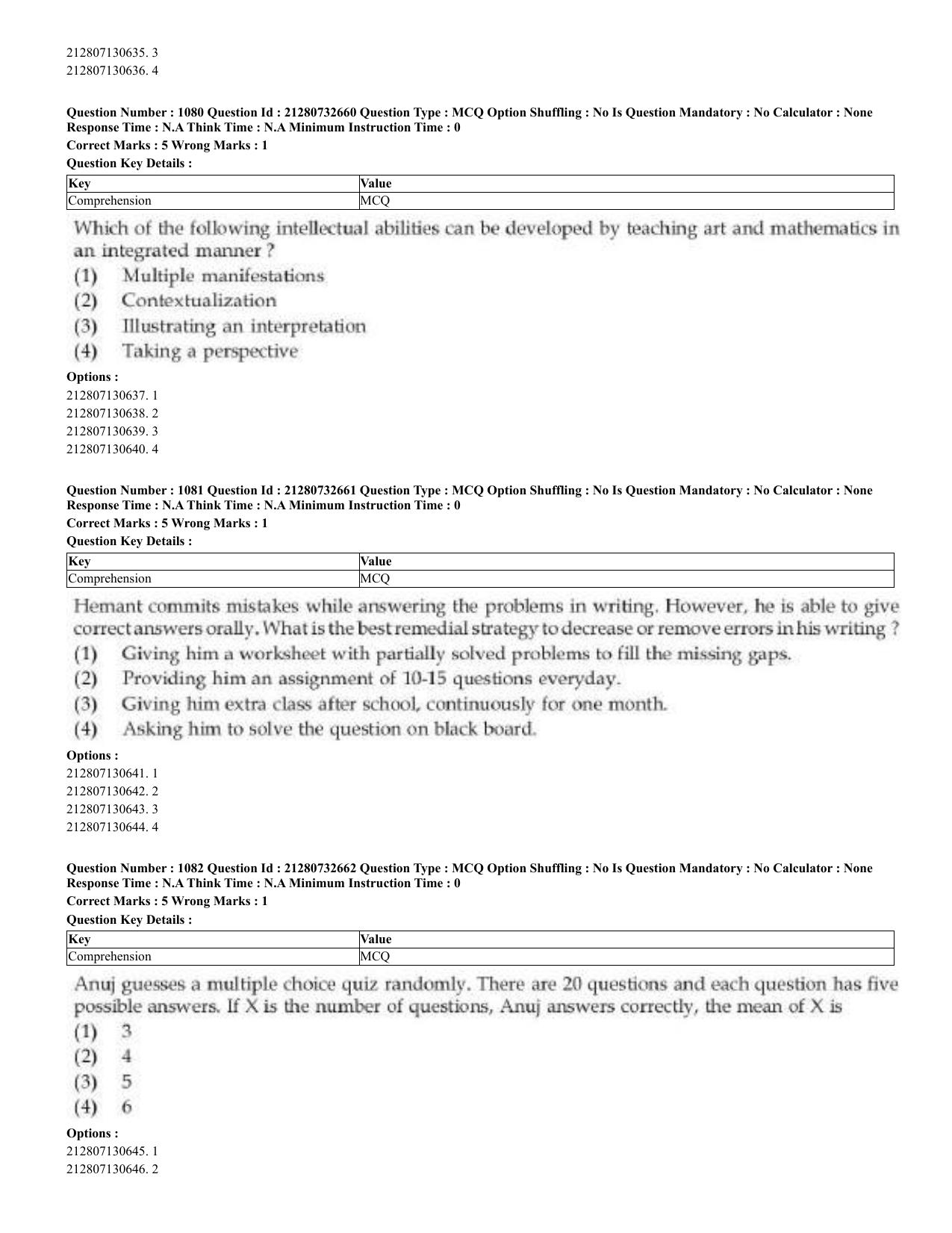 CUET 2023 English Bengali Shift 3 Question Papers - Page 531