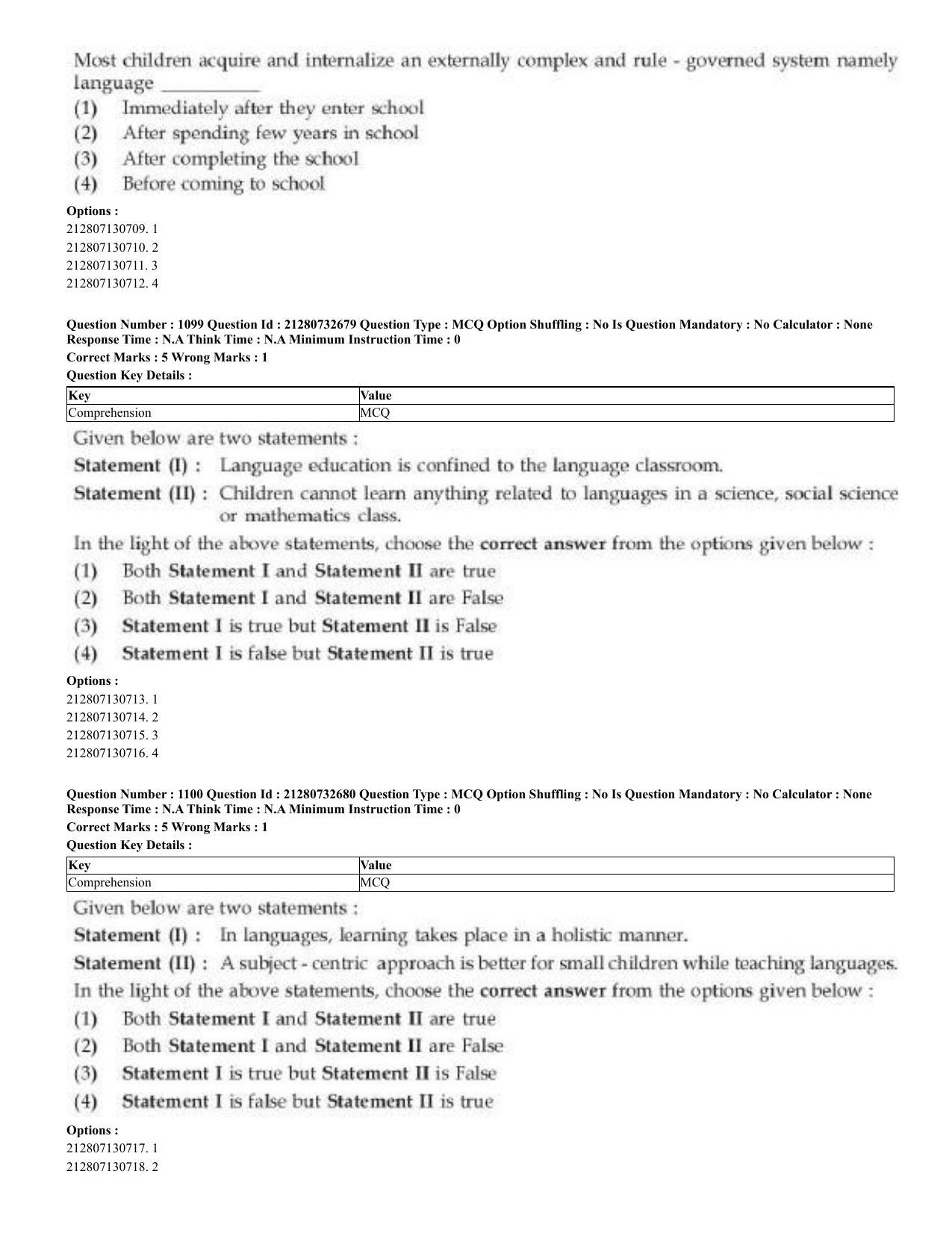 CUET 2023 English Bengali Shift 3 Question Papers - Page 538