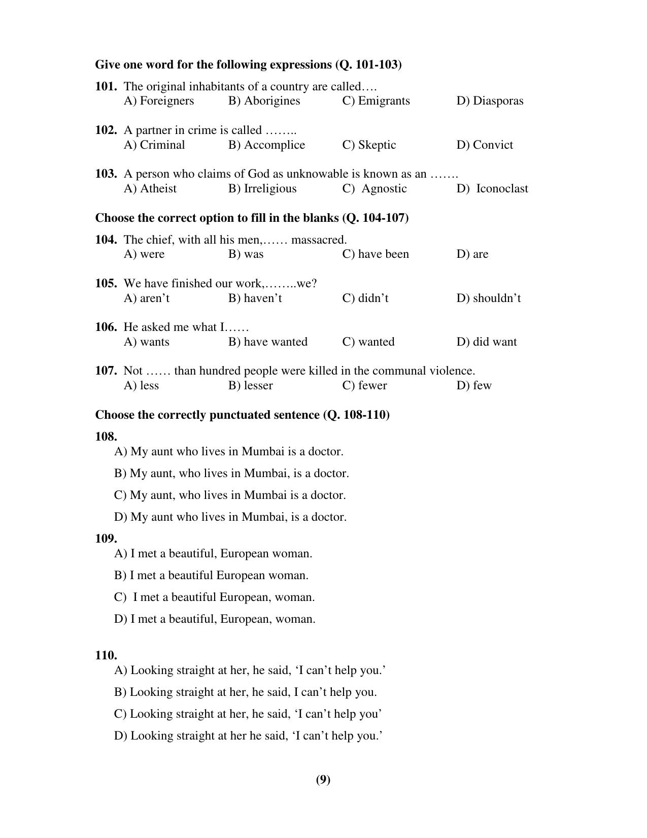 Chandigarh B.Ed 2018 Question Paper - Set C - Page 9