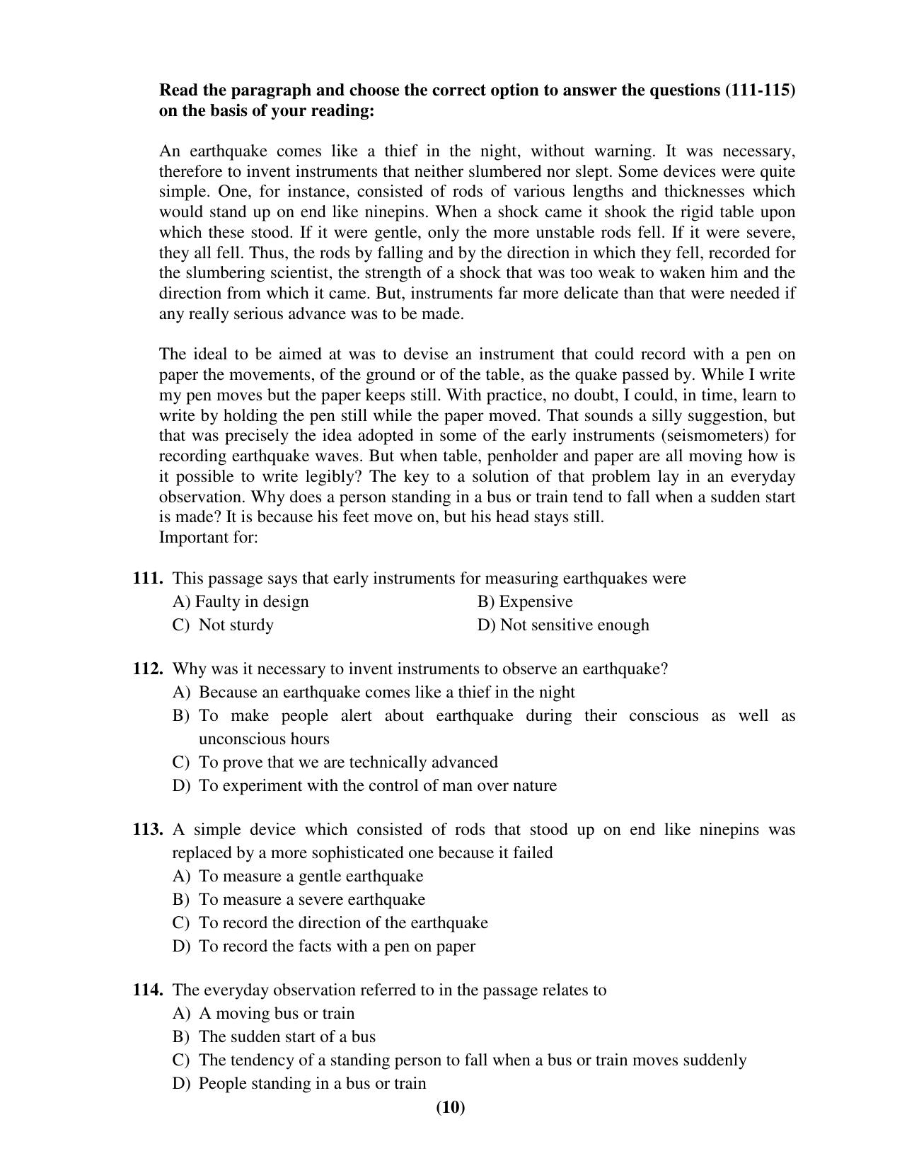 Chandigarh B.Ed 2018 Question Paper - Set C - Page 10