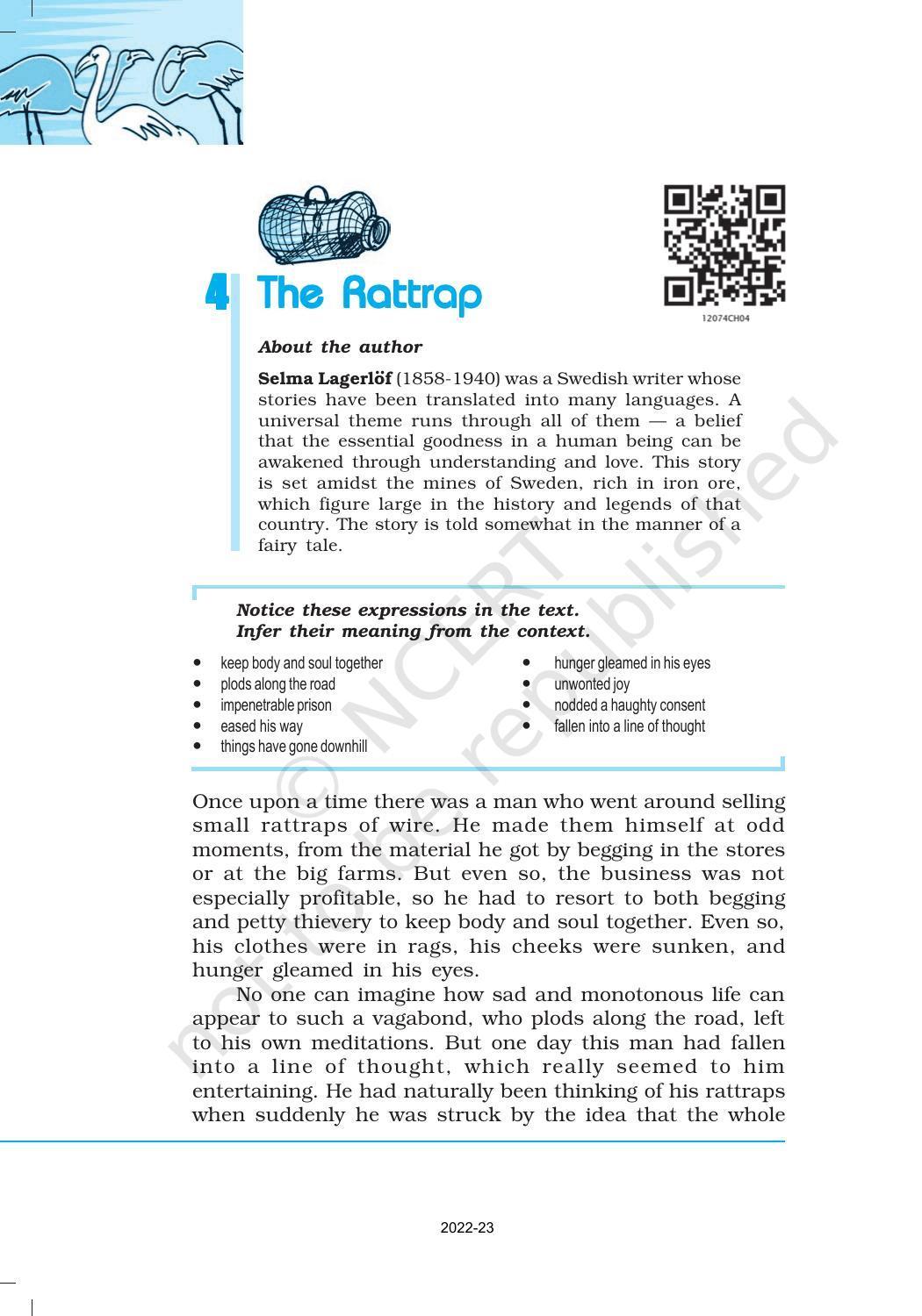 NCERT Book for Class 12 English Chapter 4 The Rattrap - Page 1