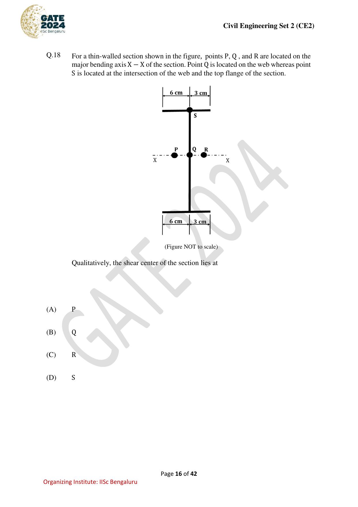 GATE 2024 Civil Engineering (CE-2) (Afternoon) Question Paper - Page 16