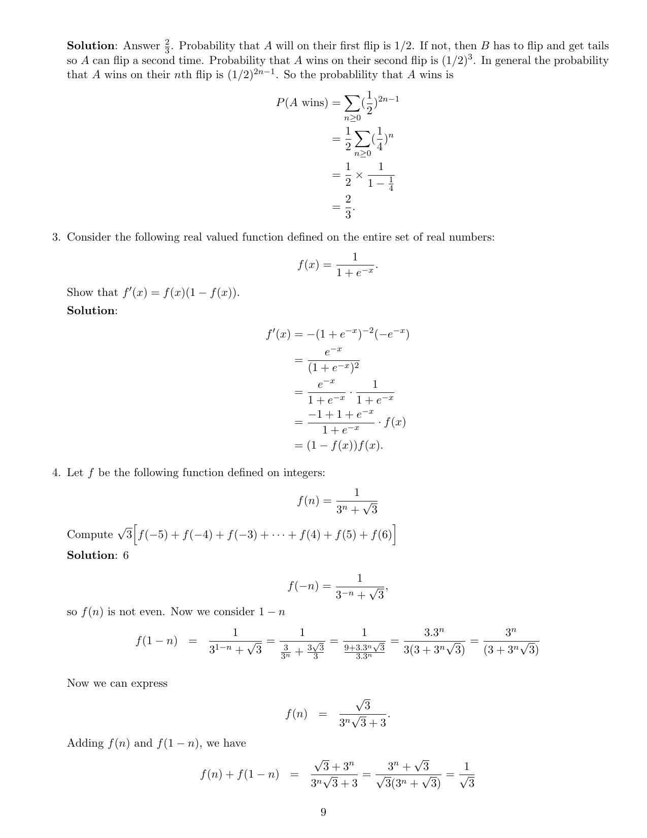 MSc Data Science 2023 Solutions - Page 9