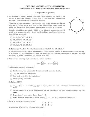 MSc Data Science 2023 Solutions