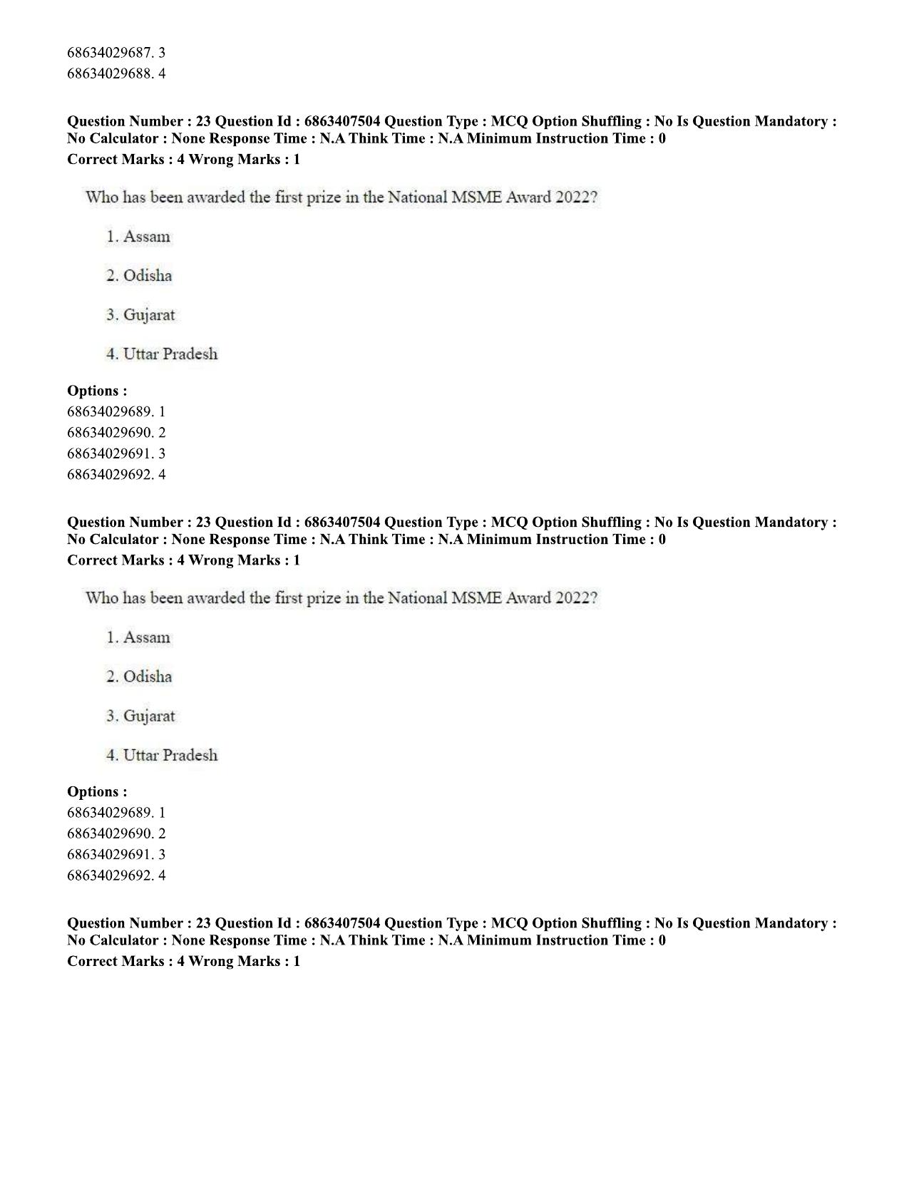CUET PG 2023: LAQP06 – Assamese (Eng.)-shift 2 (07-06-2023) Question Paper - Page 34