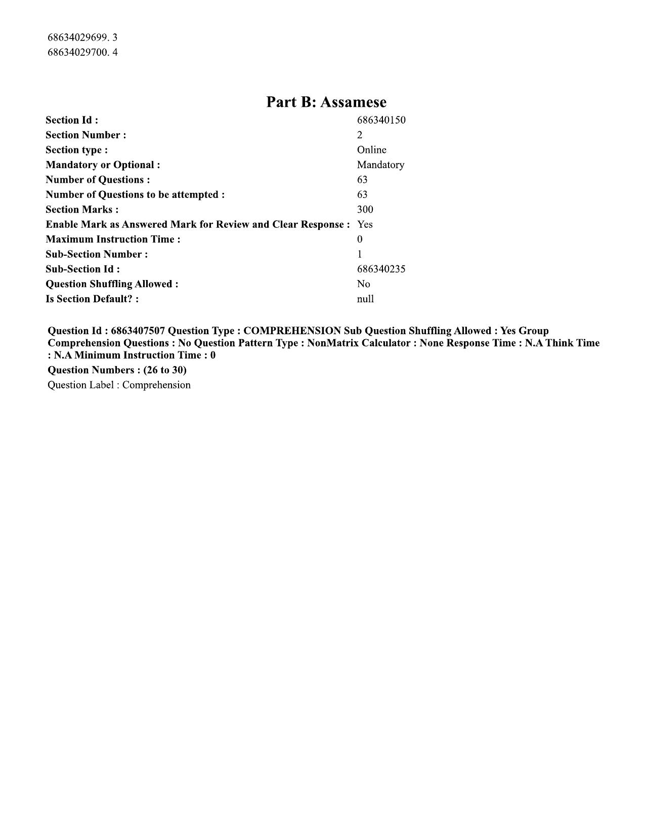 CUET PG 2023: LAQP06 – Assamese (Eng.)-shift 2 (07-06-2023) Question Paper - Page 38