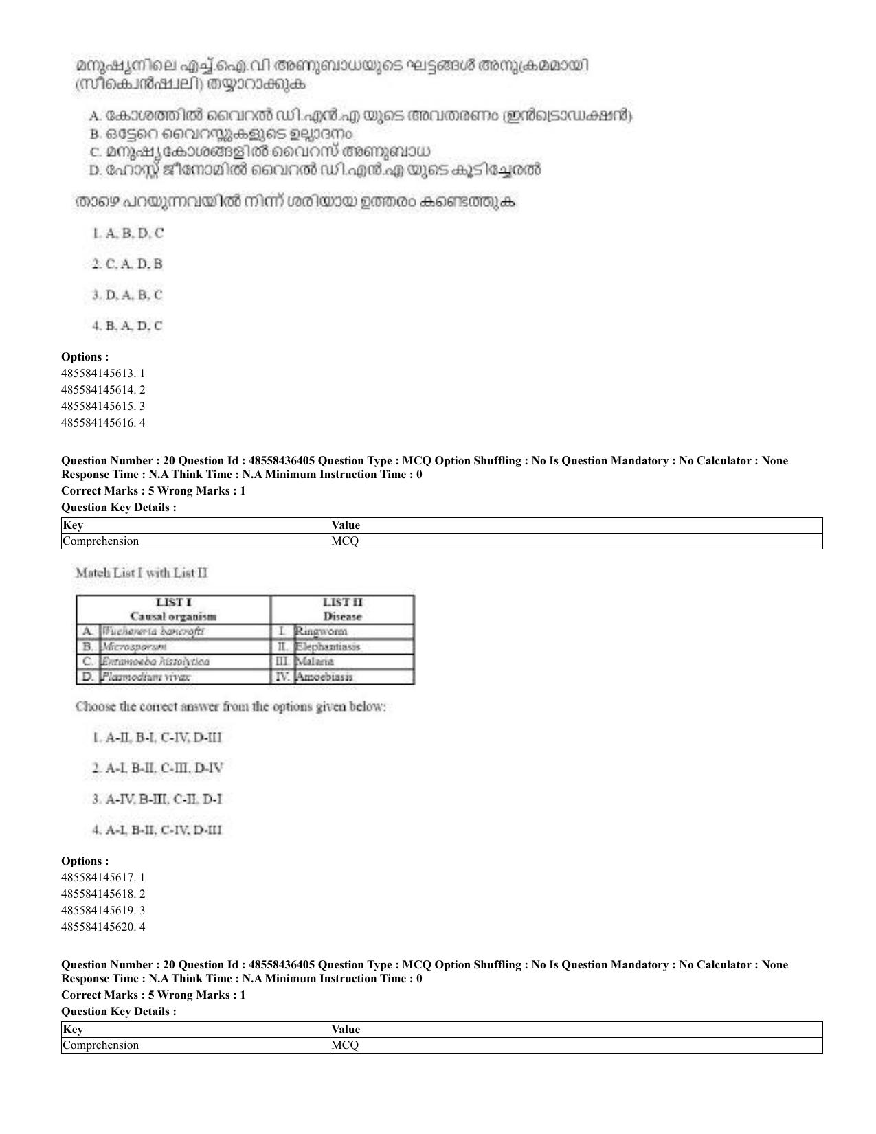 CUET 2023 English Malayalam Shift 3 Question Papers - 22 June 2023 - Page 19