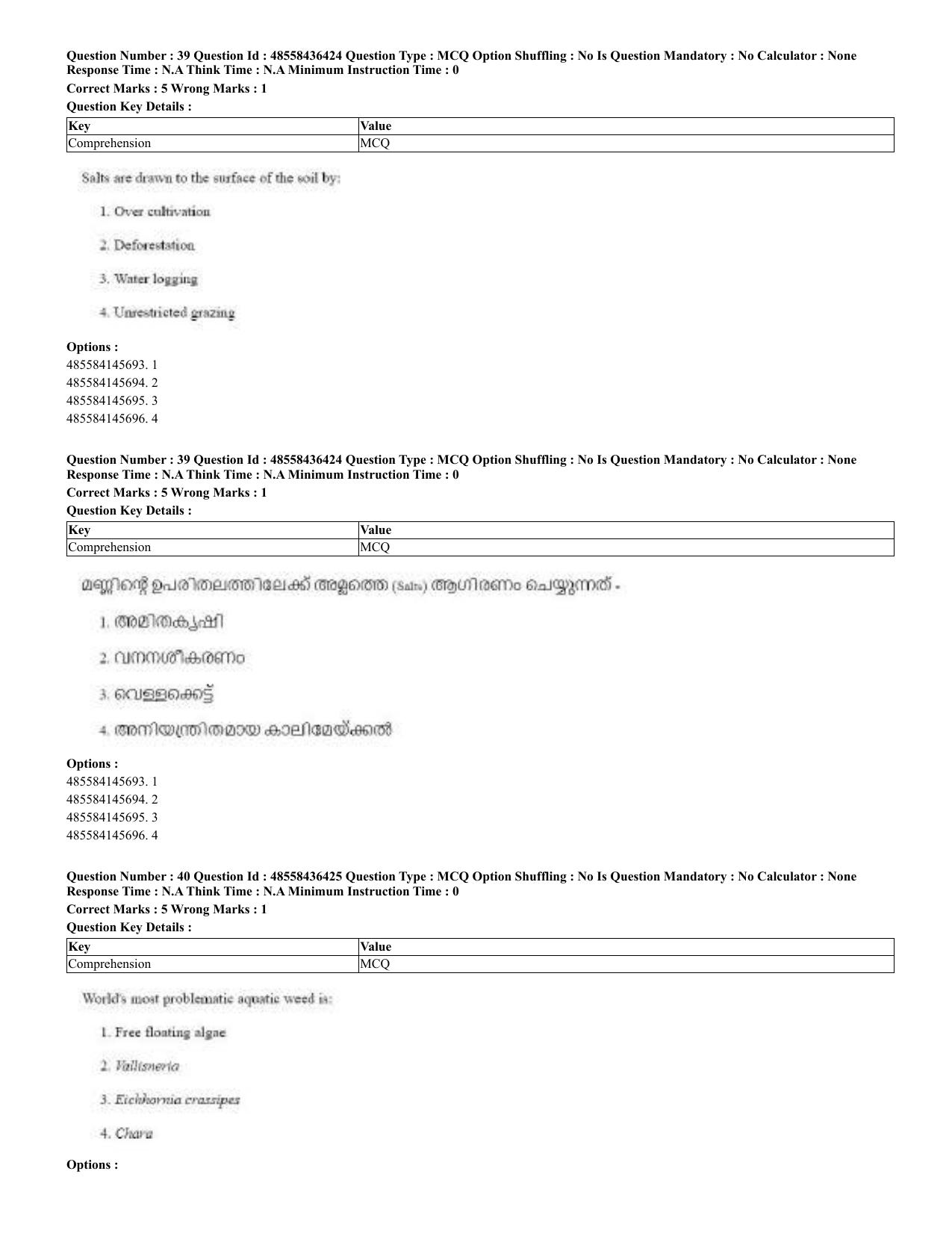 CUET 2023 English Malayalam Shift 3 Question Papers - 22 June 2023 - Page 36