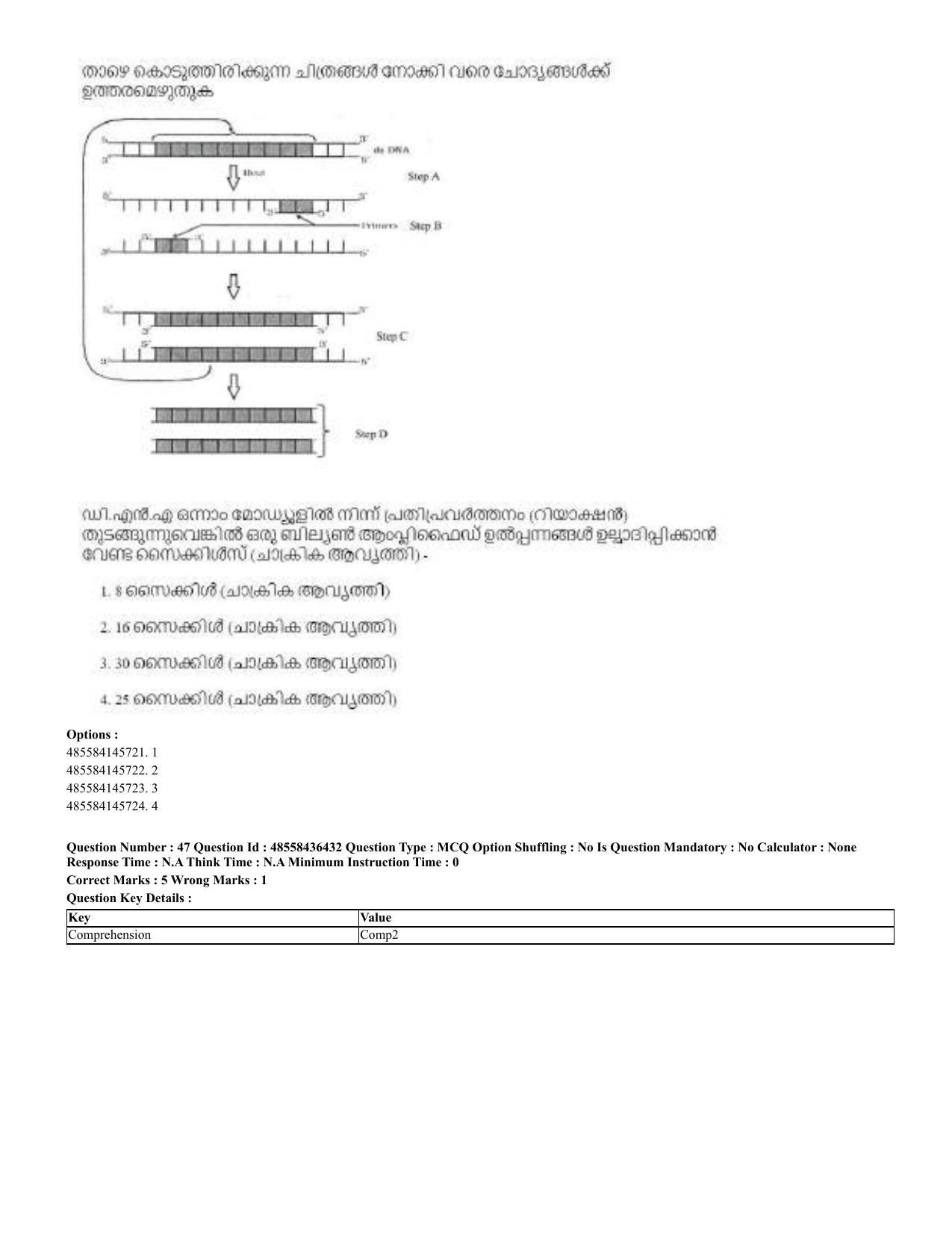 CUET 2023 English Malayalam Shift 3 Question Papers - 22 June 2023 - Page 45