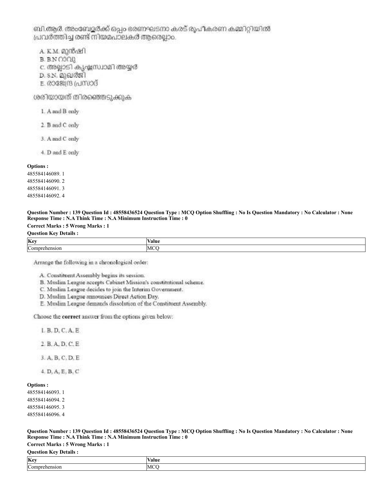 CUET 2023 English Malayalam Shift 3 Question Papers - 22 June 2023 - Page 135