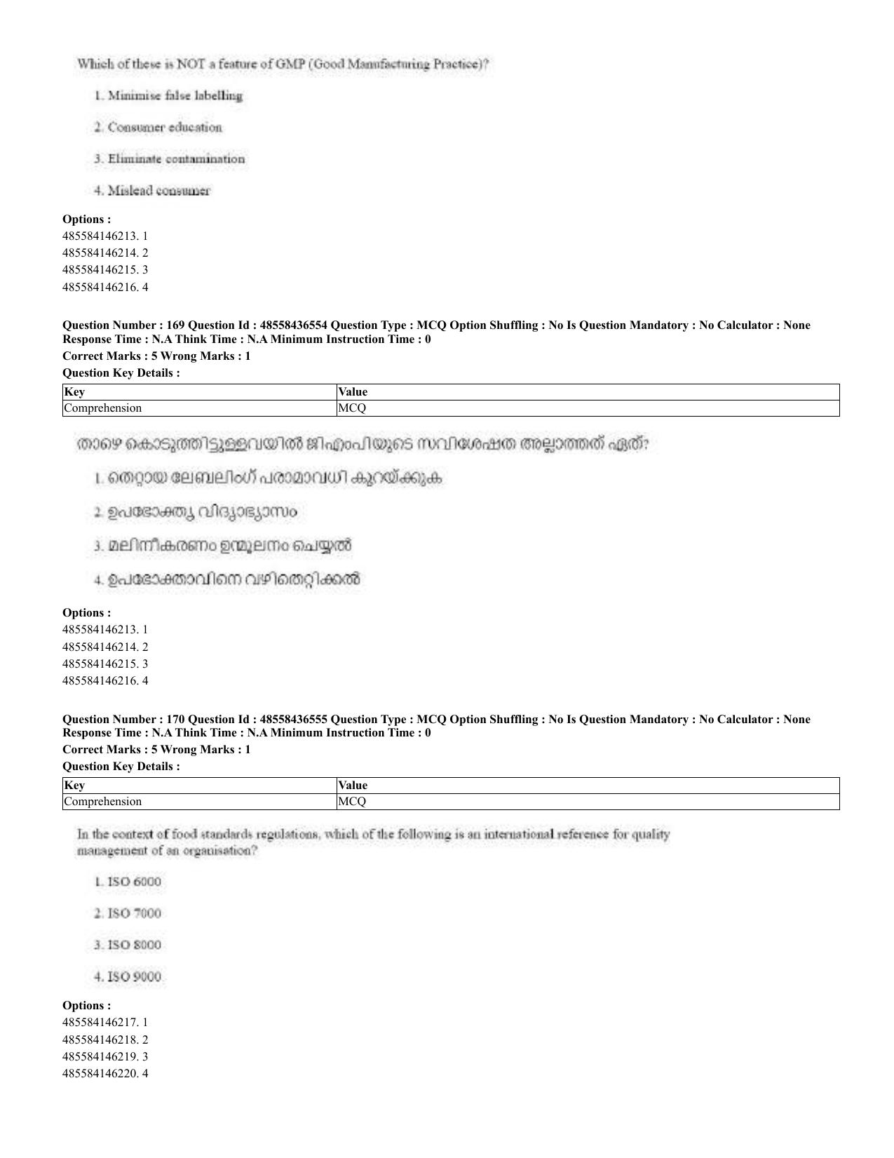 CUET 2023 English Malayalam Shift 3 Question Papers - 22 June 2023 - Page 165