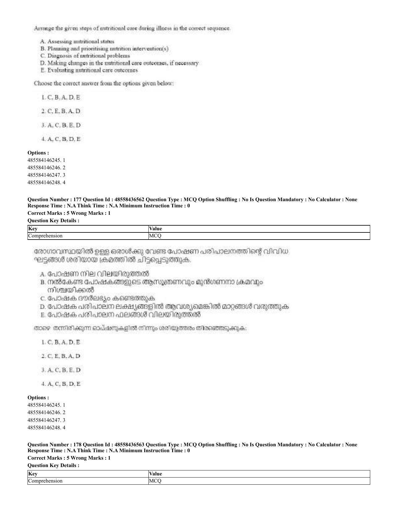 CUET 2023 English Malayalam Shift 3 Question Papers - 22 June 2023 - Page 172