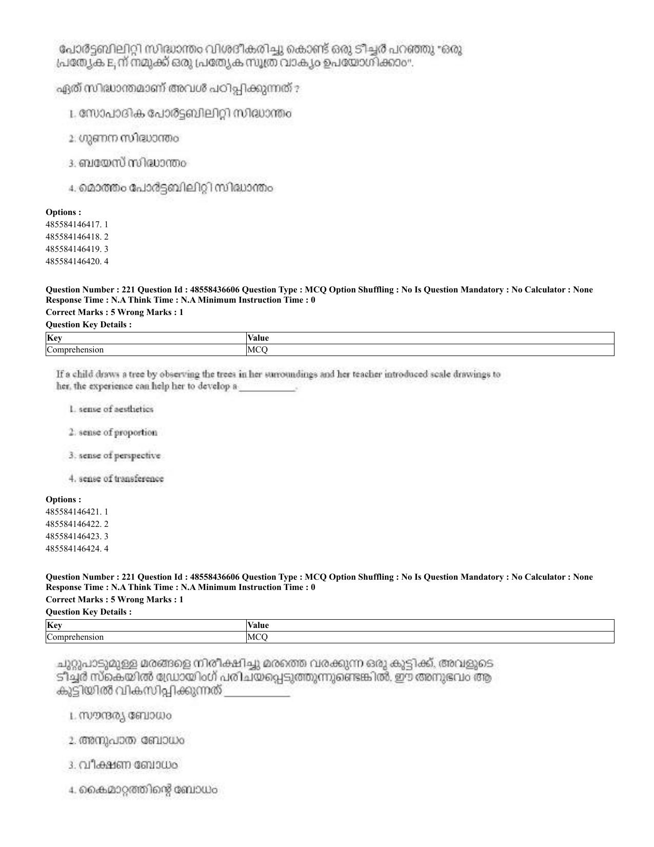 CUET 2023 English Malayalam Shift 3 Question Papers - 22 June 2023 - Page 218