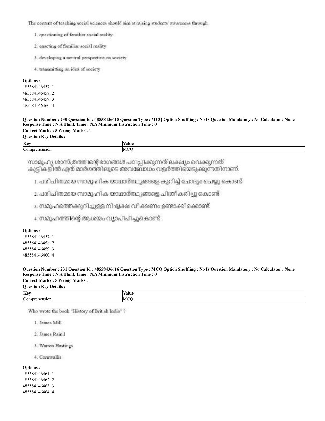 CUET 2023 English Malayalam Shift 3 Question Papers - 22 June 2023 - Page 226