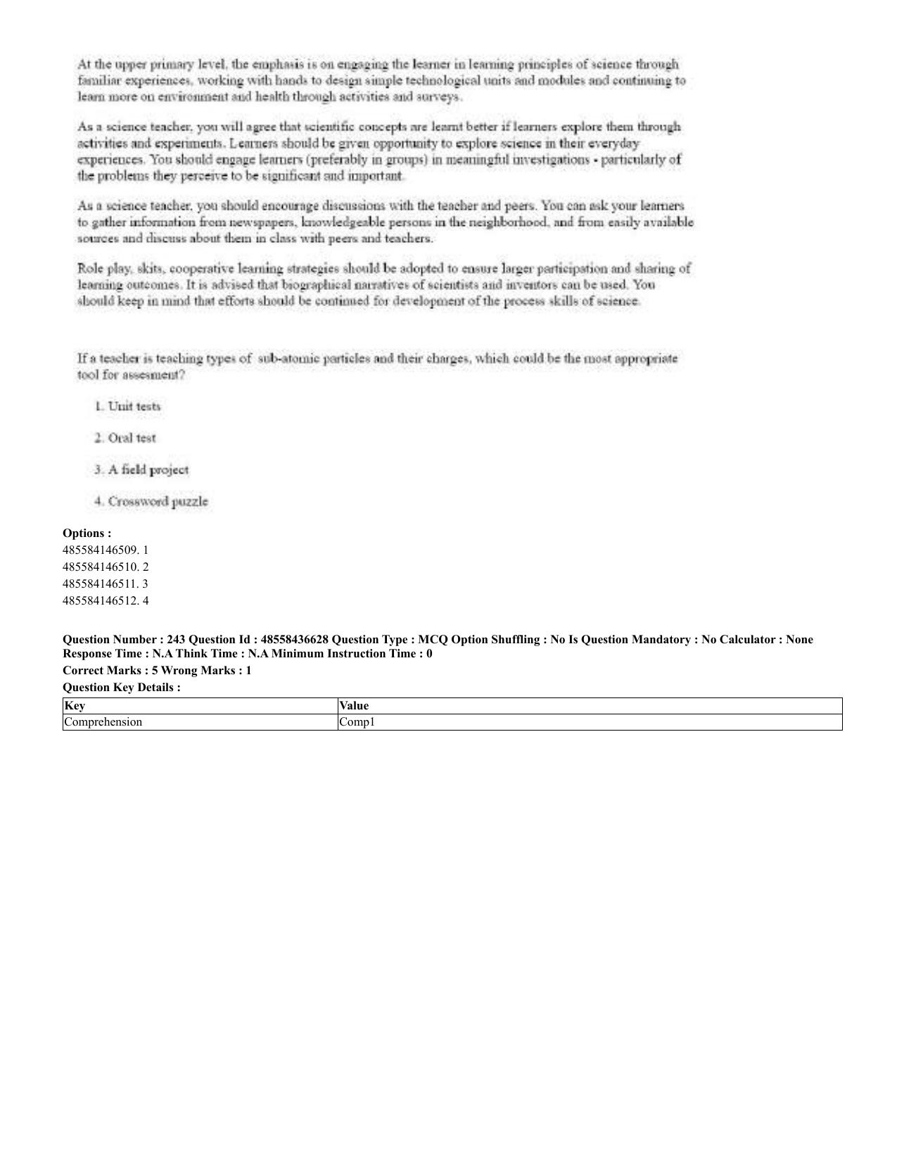 CUET 2023 English Malayalam Shift 3 Question Papers - 22 June 2023 - Page 239