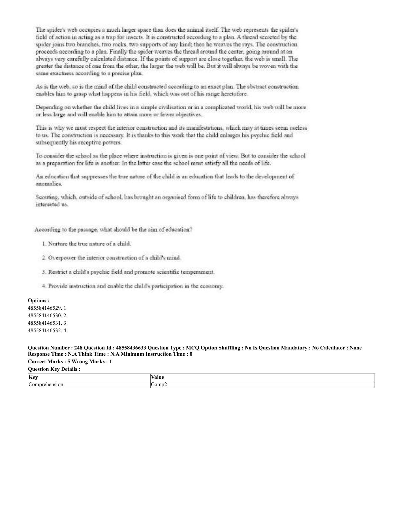 CUET 2023 English Malayalam Shift 3 Question Papers - 22 June 2023 - Page 249