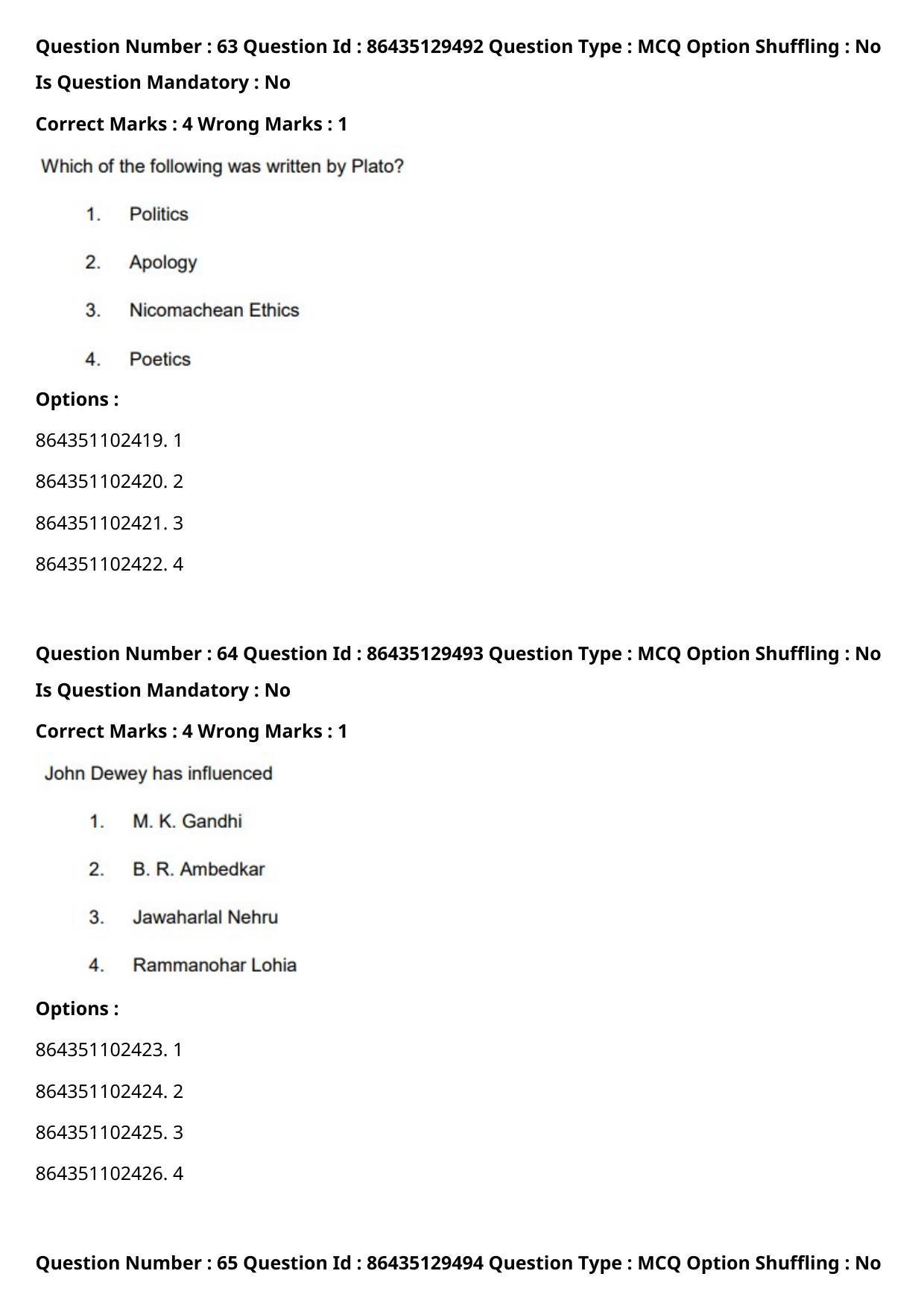CUET PG 2021 PGQP42 Question Paper - Page 34