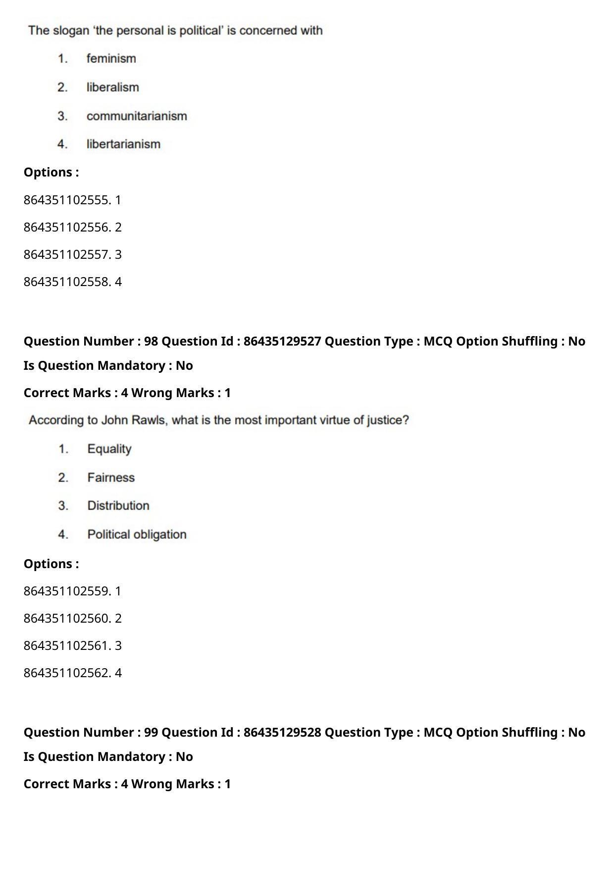 CUET PG 2021 PGQP42 Question Paper - Page 51