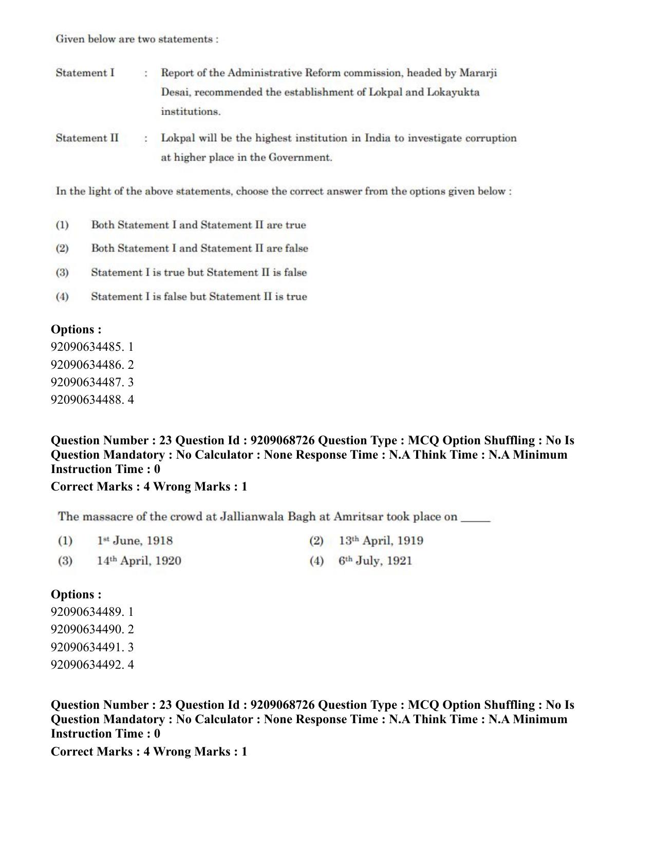 CUET PG 2023: LAQP25 – Marathi (Eng.)-Shift 3 (08-06-2023) Question Paper - Page 36