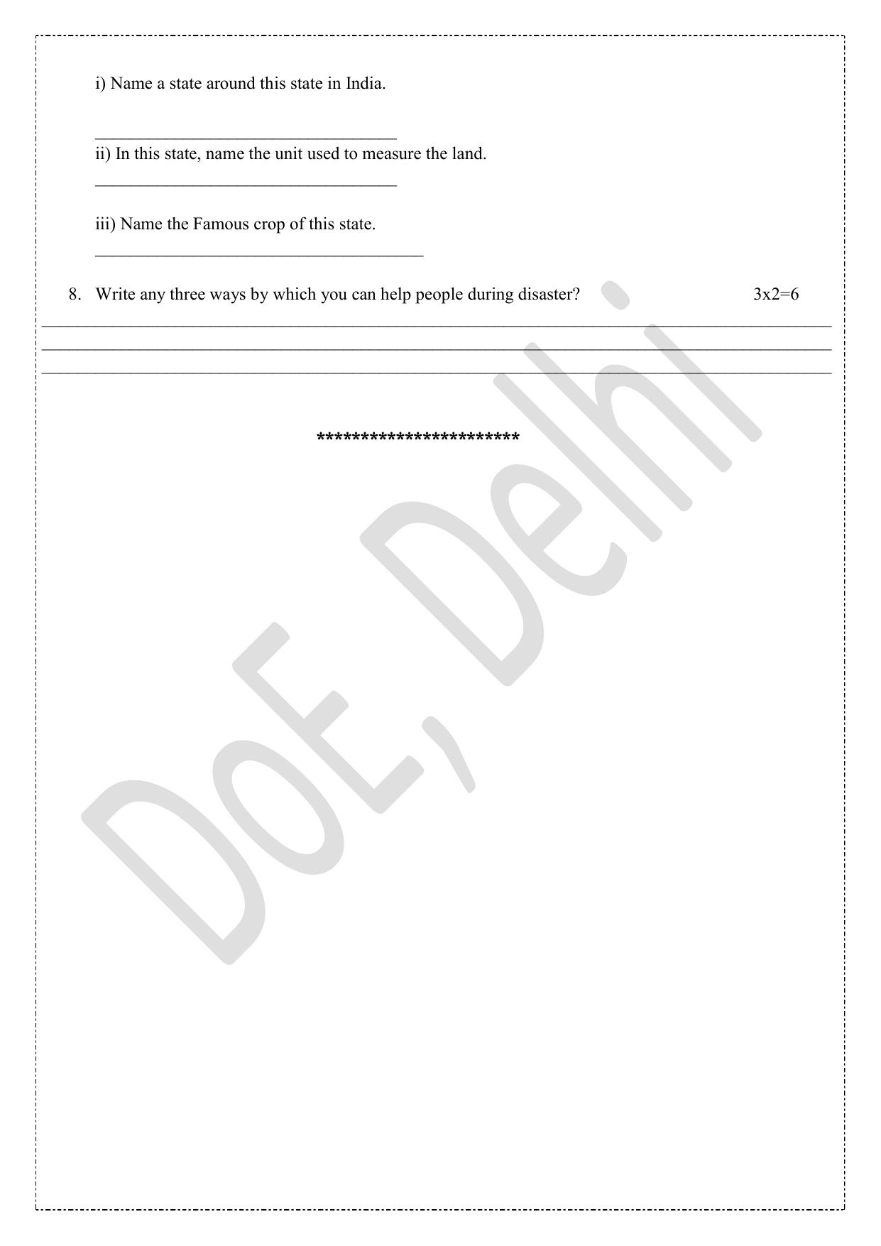 Edudel Class 5 EVS (English) Practice Papers 2 (2023-24) - Page 4