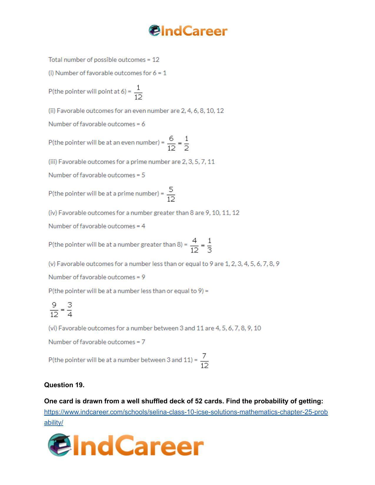 Selina Class 10 ICSE Solutions Mathematics : Chapter 25- Probability - Page 49