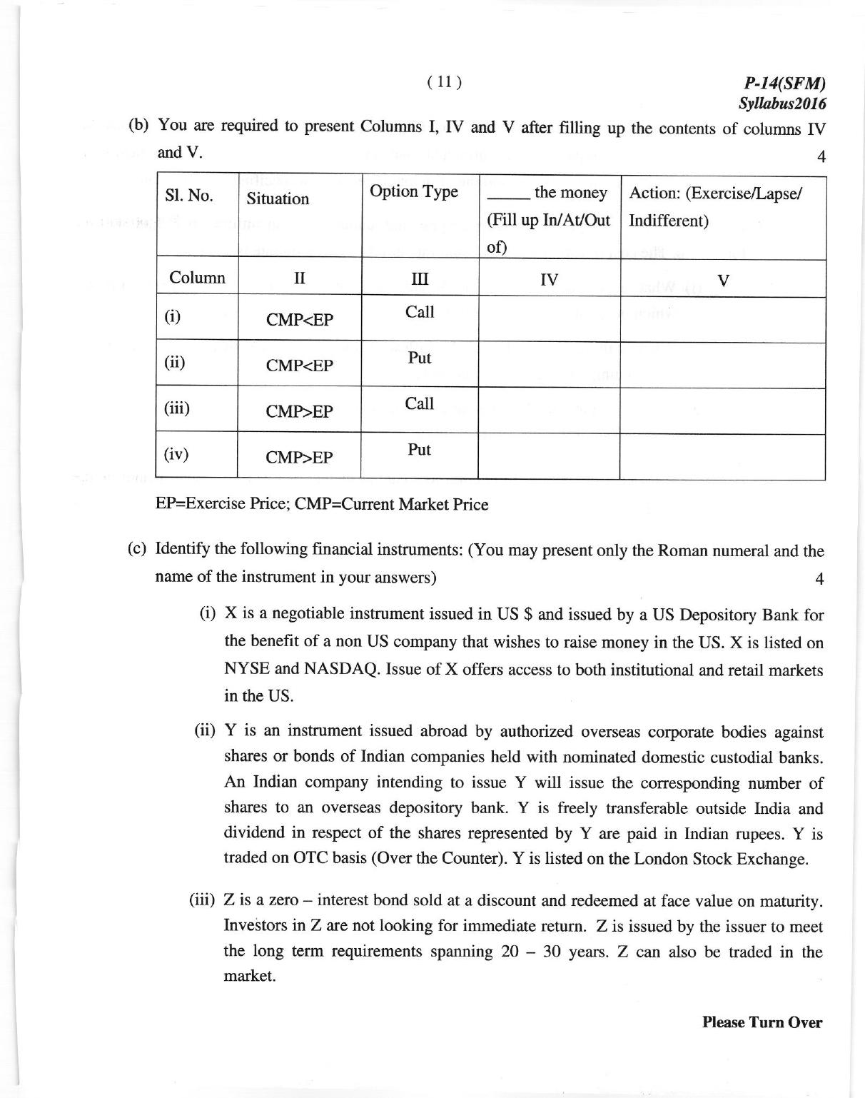 ICMAI June 2018 Strategic Financial Management Question Paper (Final) - Page 11
