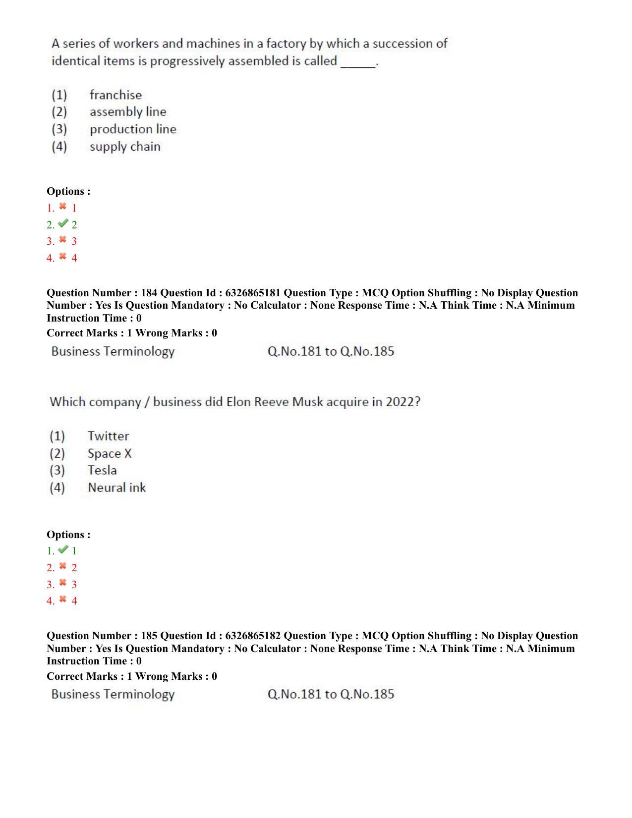 TS ICET 2022 Question Paper 2 - Jul 28, 2022 - Page 160