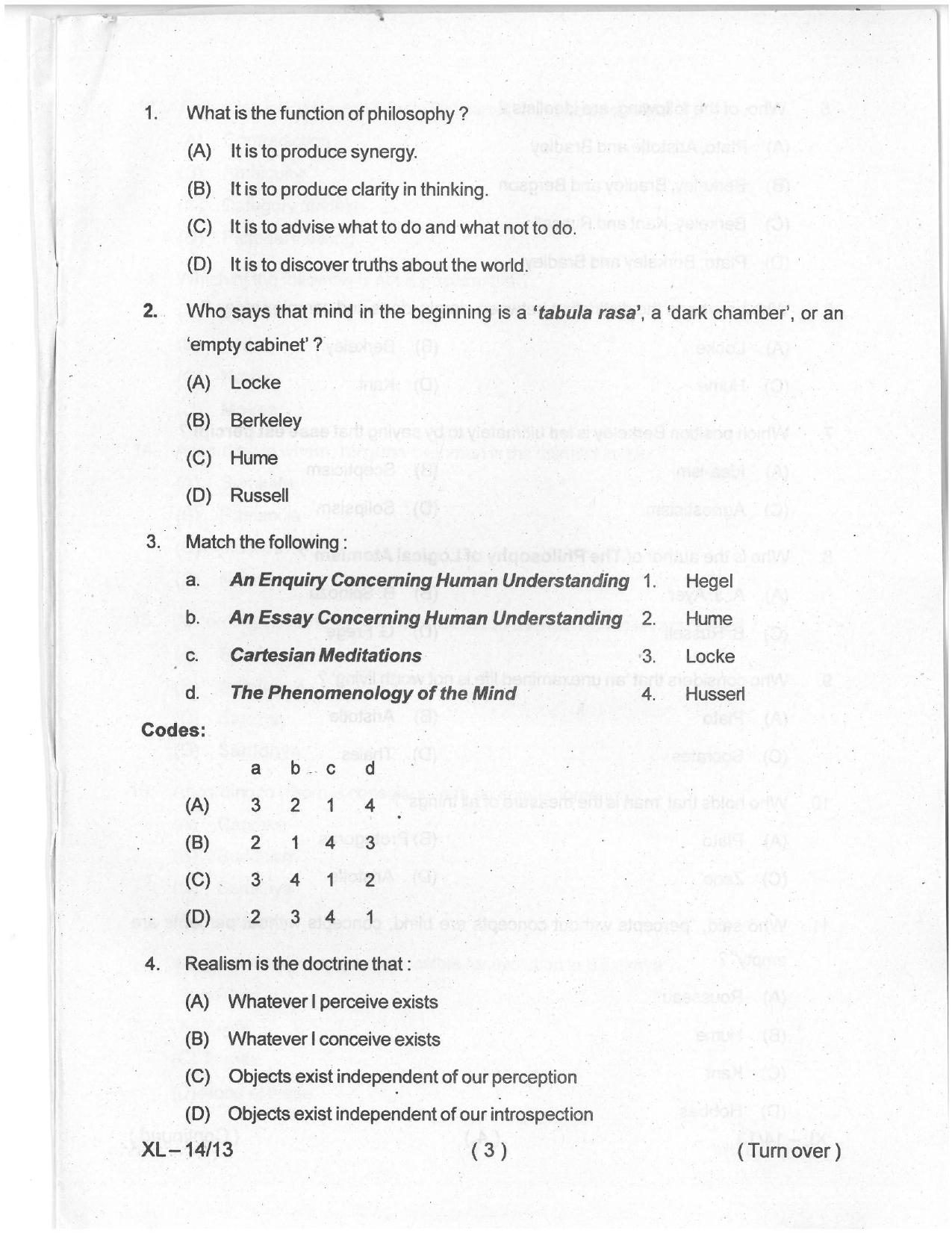 Odisha CPET 2021 PHILOSOPHY Question Paper - Page 2