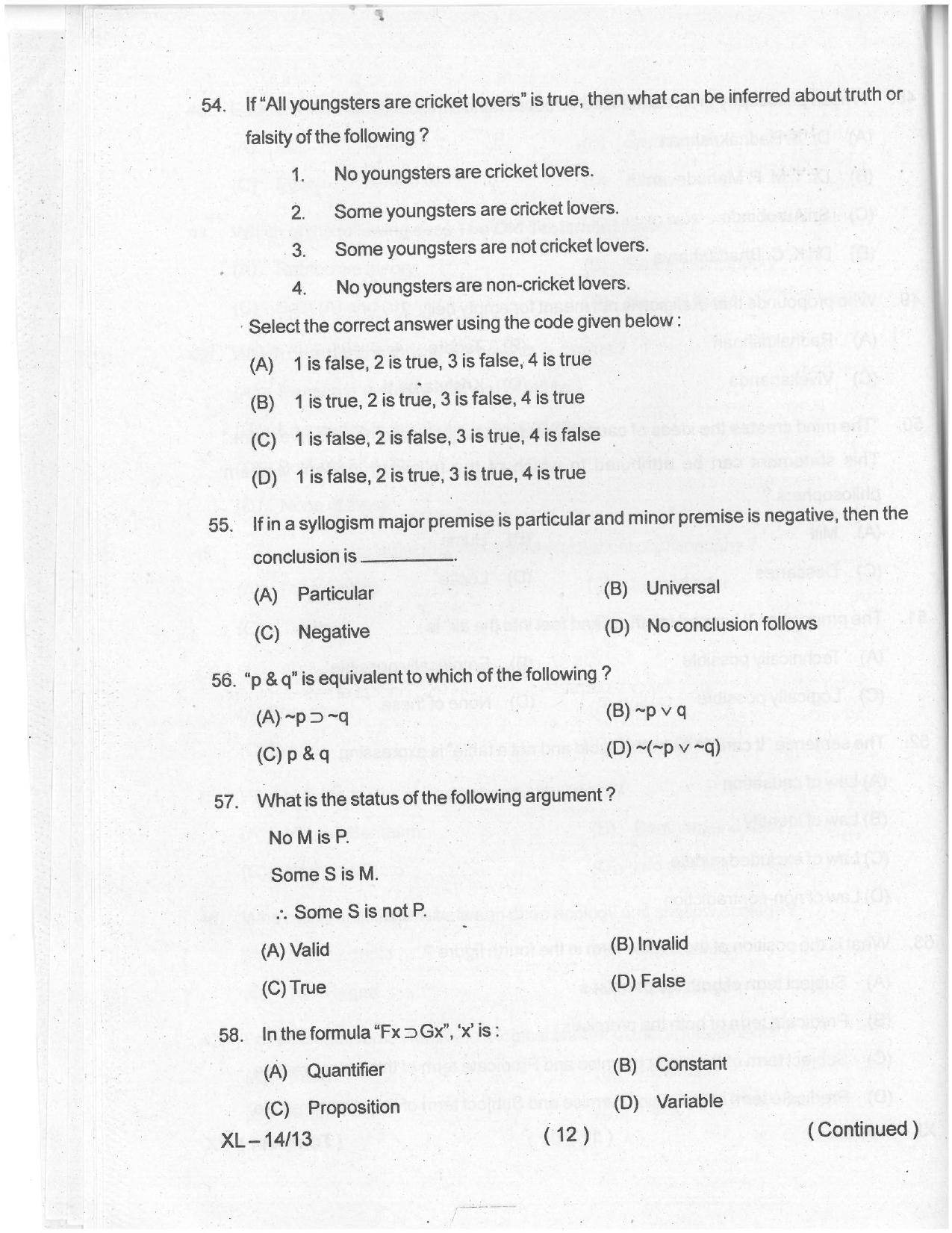 Odisha CPET 2021 PHILOSOPHY Question Paper - Page 11