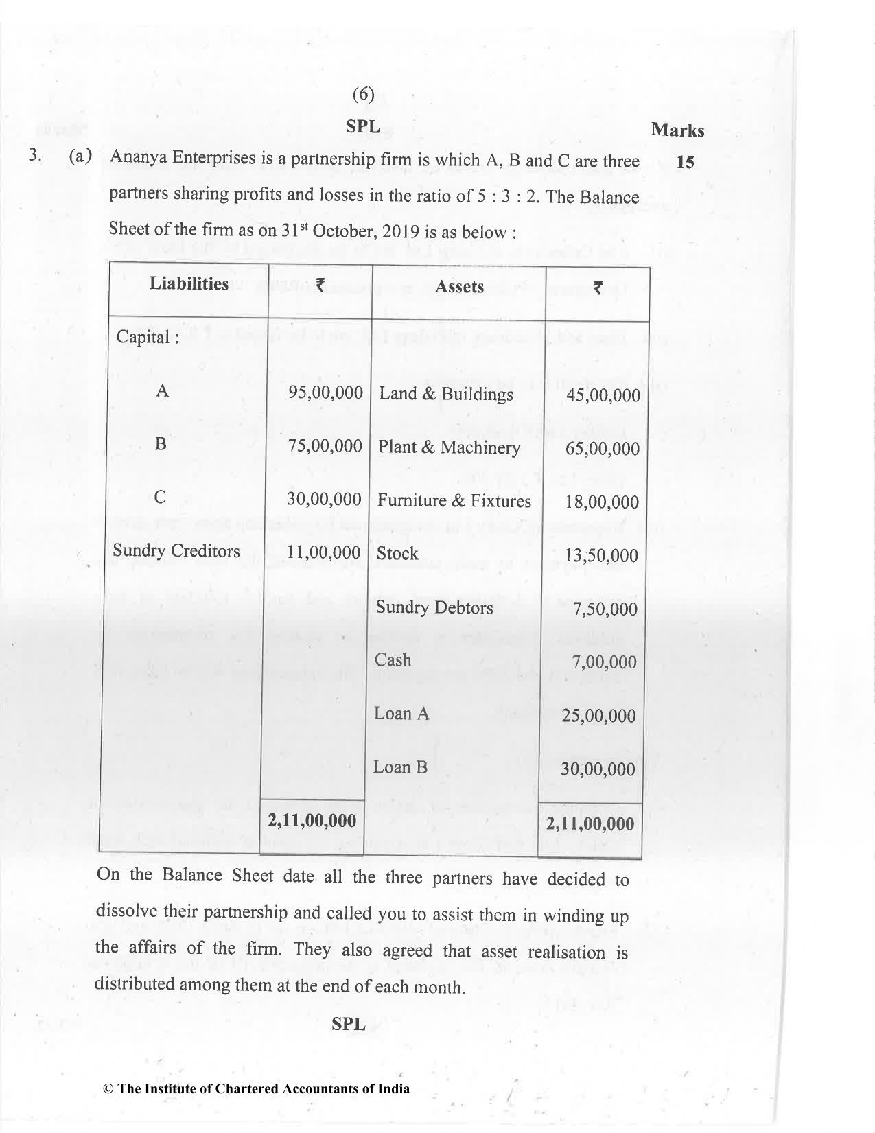 CA Inter Jan 2021 Question Paper - Paper 5 – Advanced Accounting - Page 6