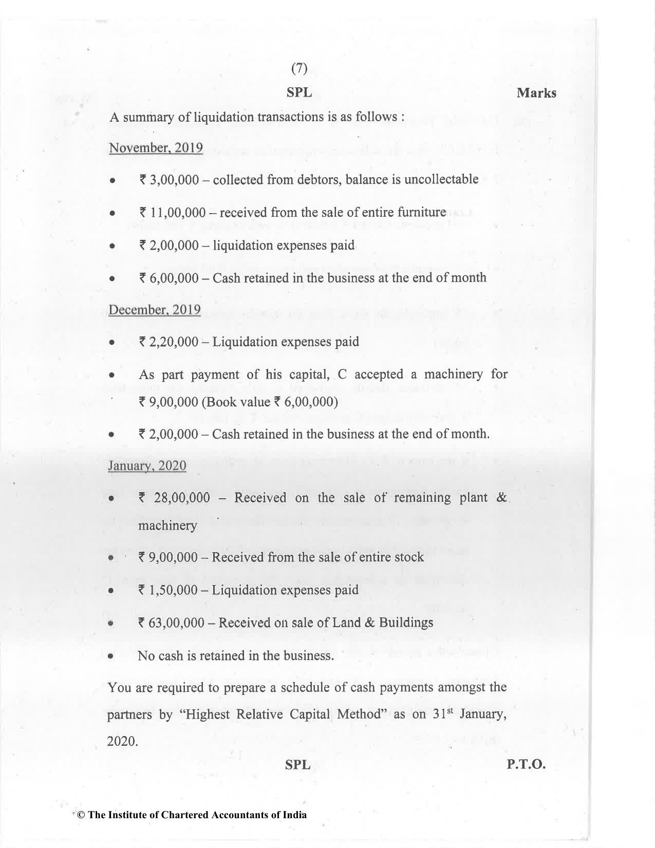 CA Inter Jan 2021 Question Paper - Paper 5 – Advanced Accounting - Page 7