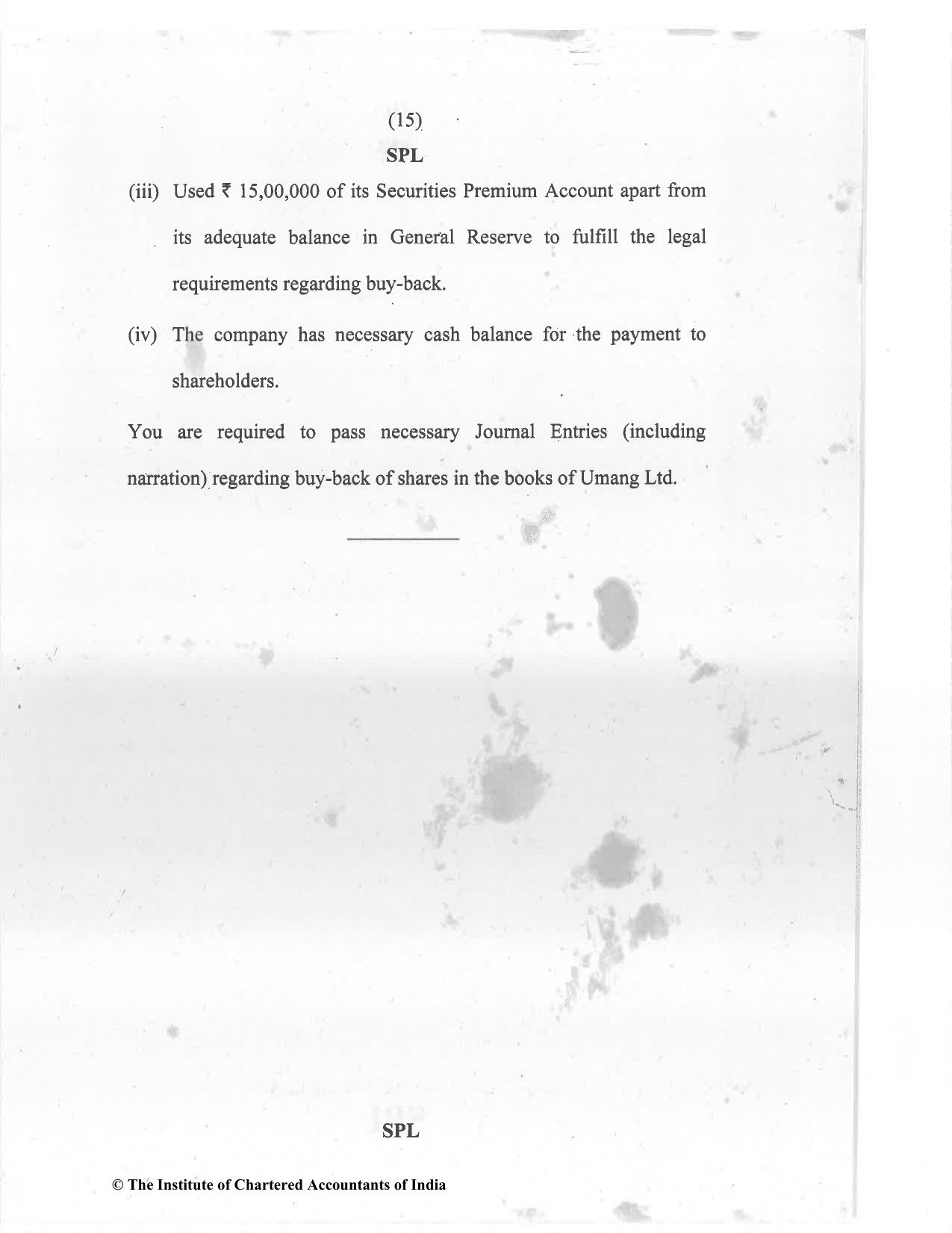 CA Inter Jan 2021 Question Paper - Paper 5 – Advanced Accounting - Page 15