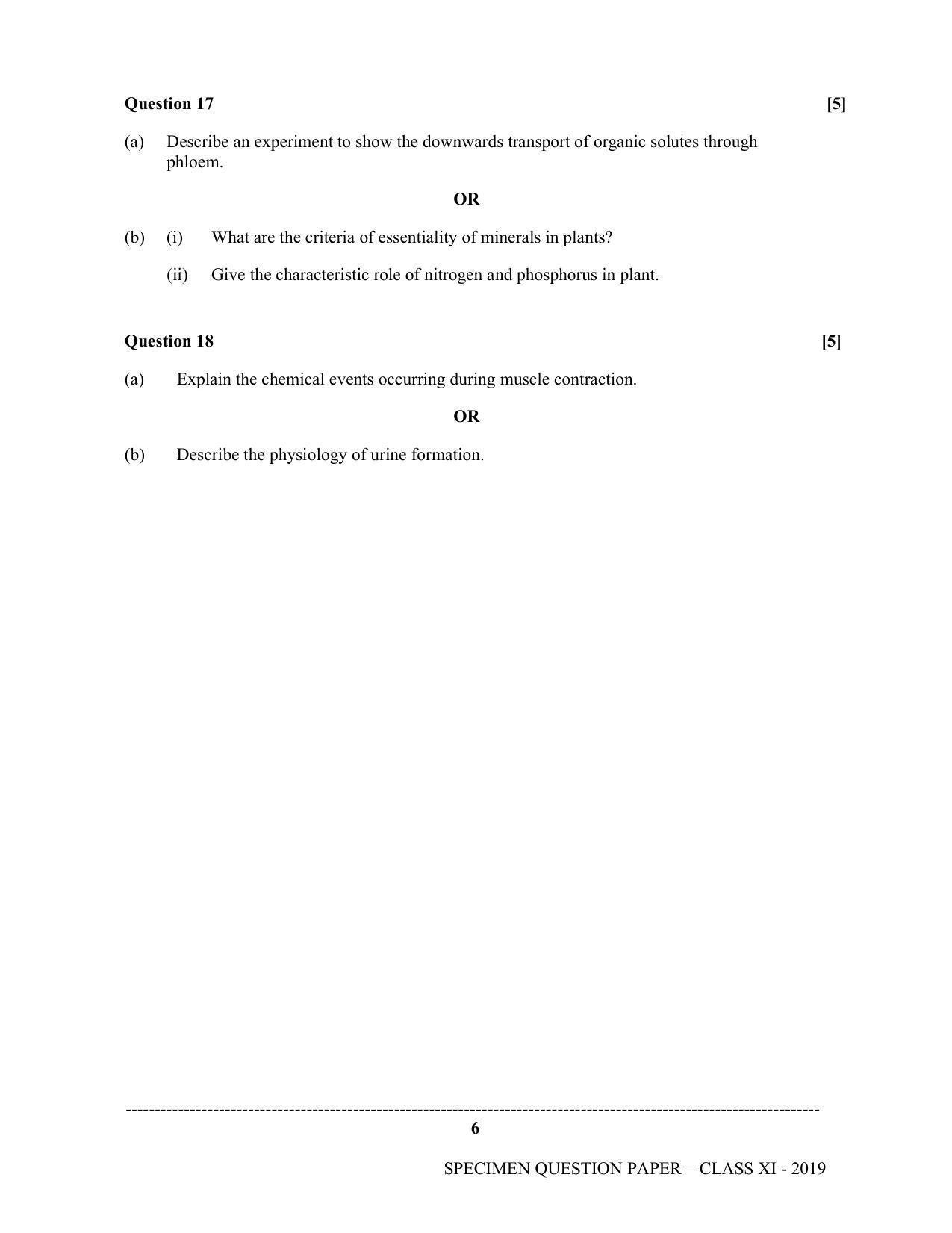 ISC Class 11 Specimen Biology Sample Papers 2023 - Page 6