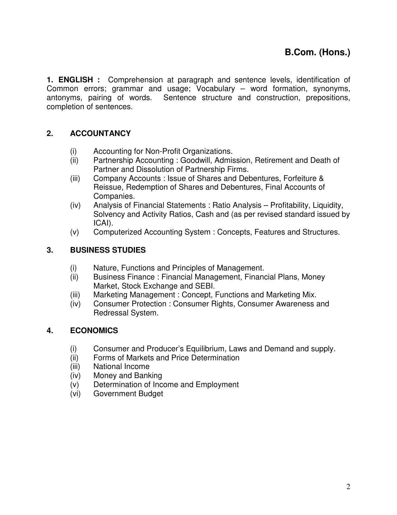 AMU Entrance Exam: Diploma in Elementary Education (DEED) Syllabus - Page 2