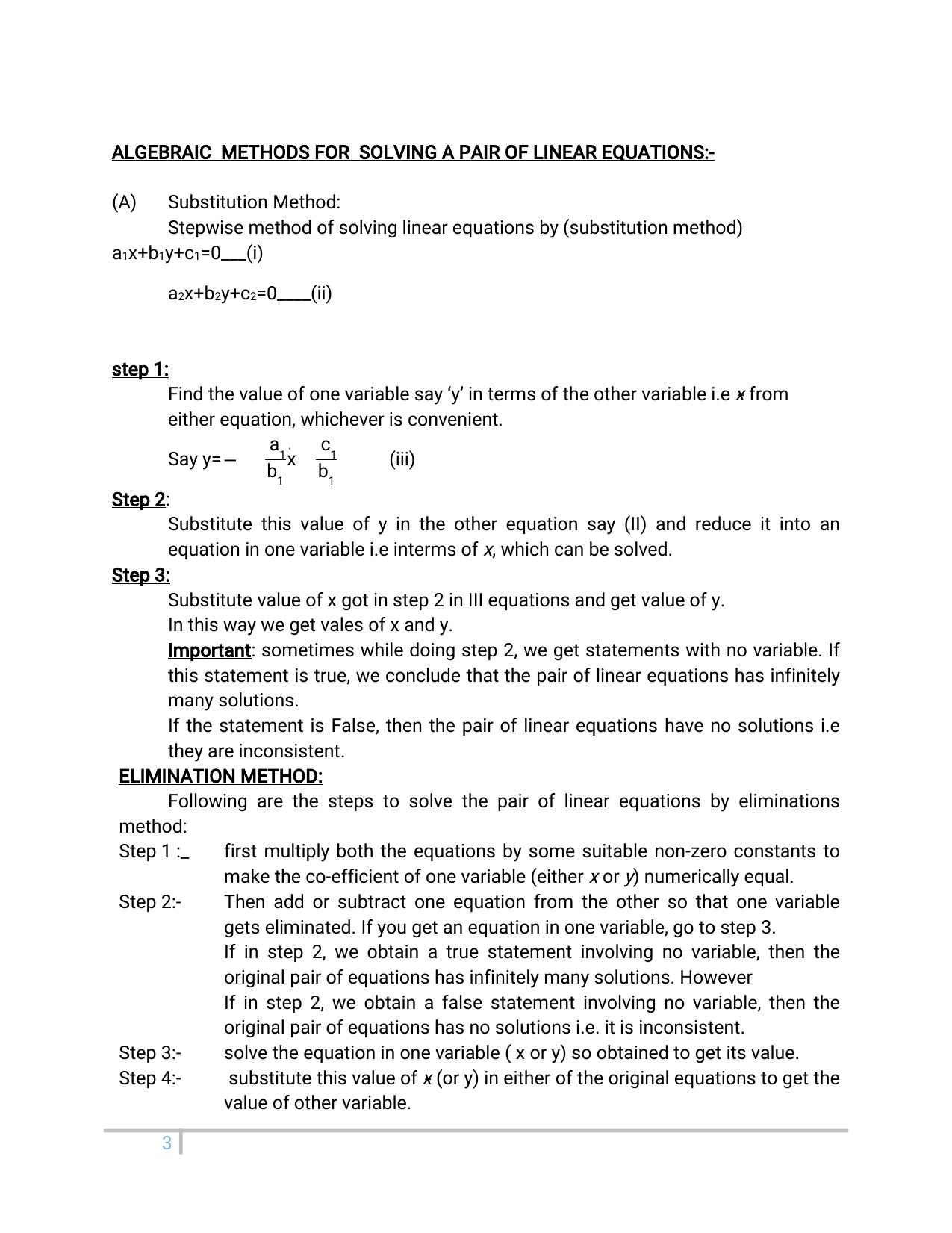 JKBOSE Class 10 Maths: Chapter 3rd Pair of linear equation in two variables Question Bank - Page 3