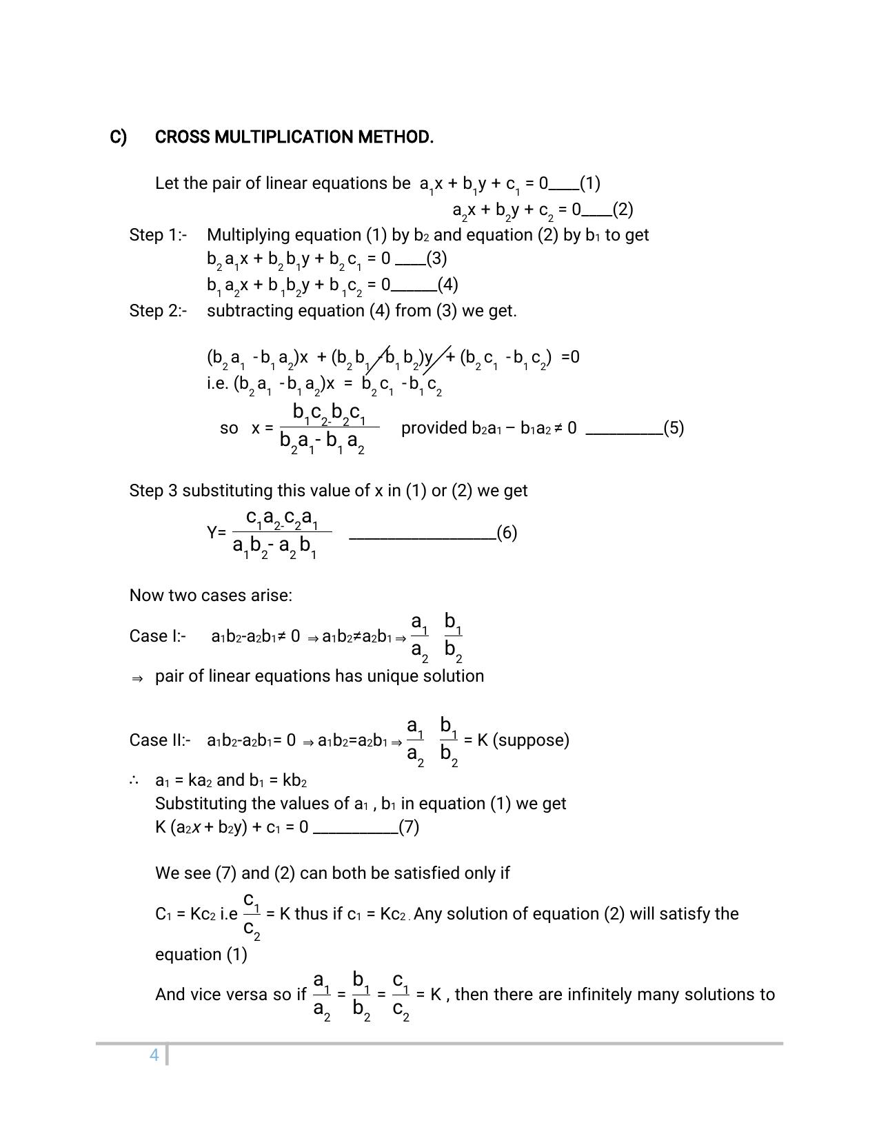 JKBOSE Class 10 Maths: Chapter 3rd Pair of linear equation in two variables Question Bank - Page 4