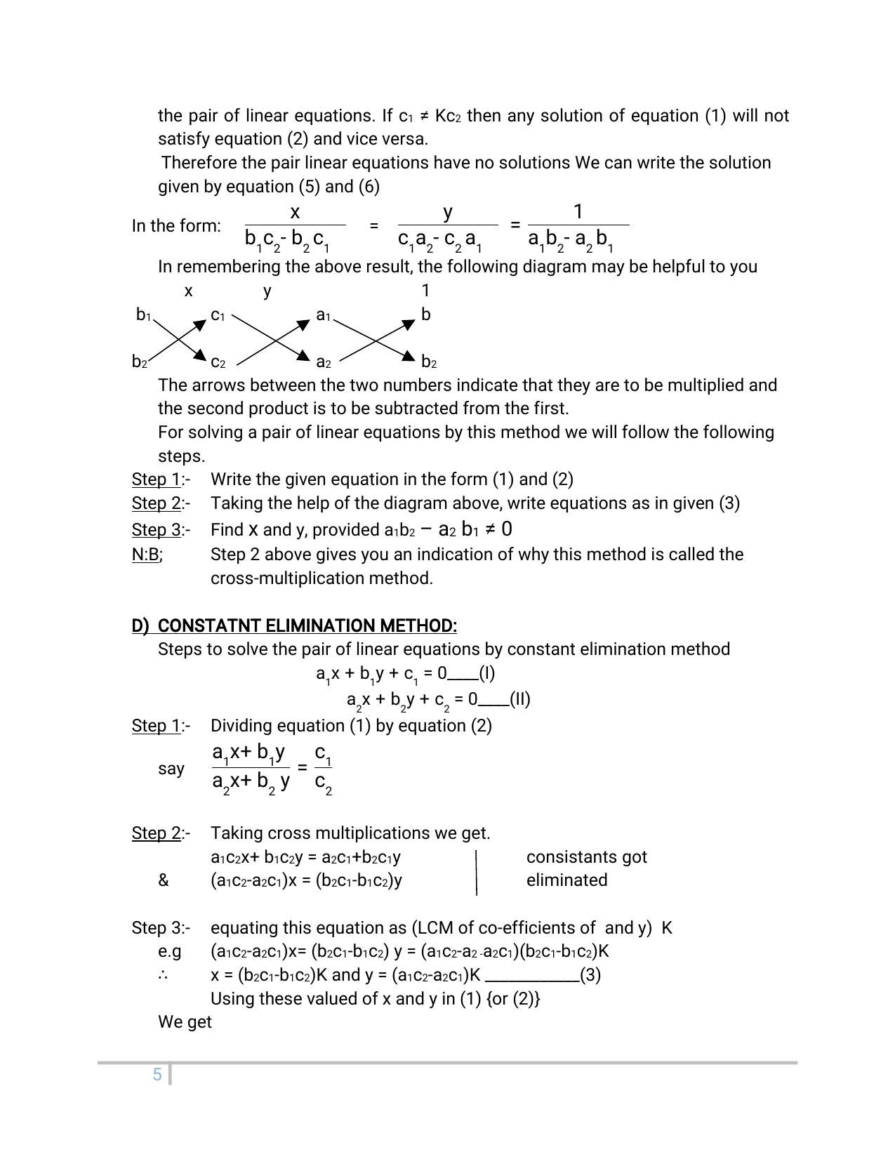 JKBOSE Class 10 Maths: Chapter 3rd Pair of linear equation in two variables Question Bank - Page 5