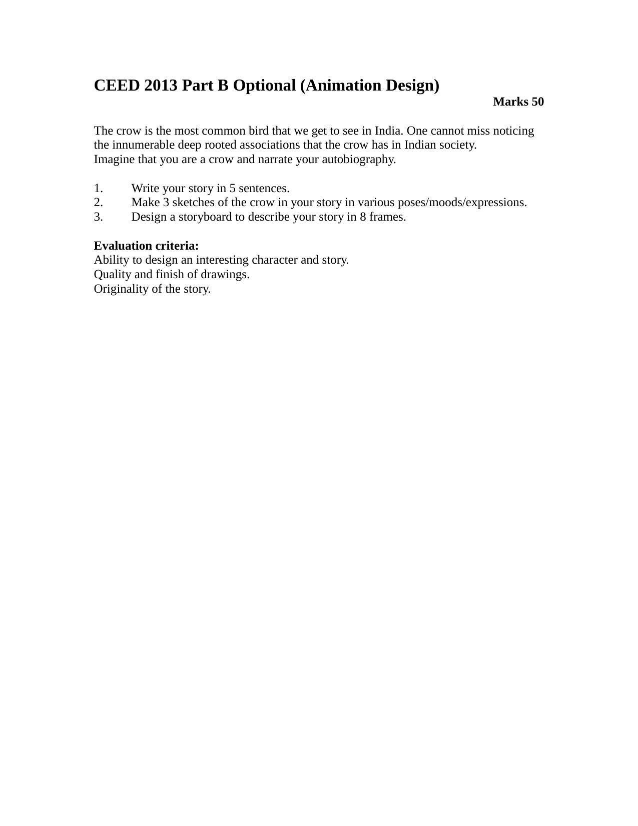 CEED 2013 Question Paper - Page 23