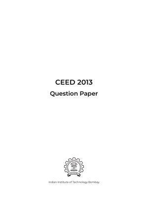 CEED 2013 Question Paper