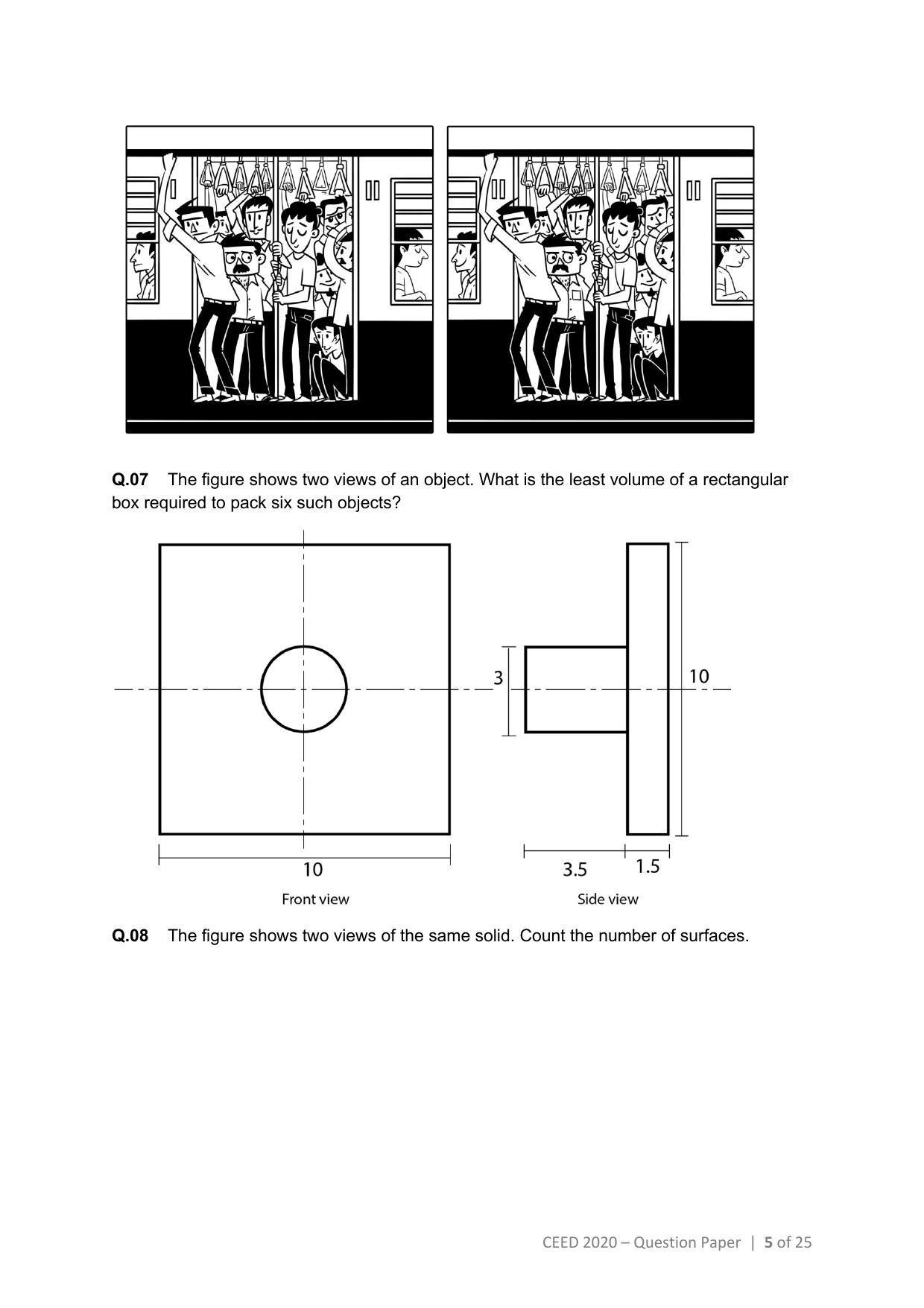 CEED 2020 Question Paper - Page 5