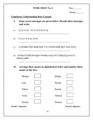 Worksheet for Class 3 Mathematics Assignment 64