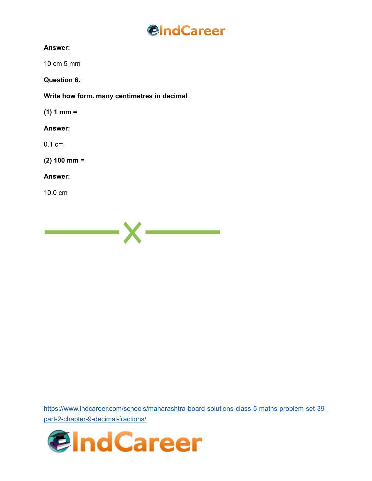 Maharashtra Board Solutions Class 5-Maths (Problem Set 39) - Part 2: Chapter 9- Decimal Fractions - Page 10